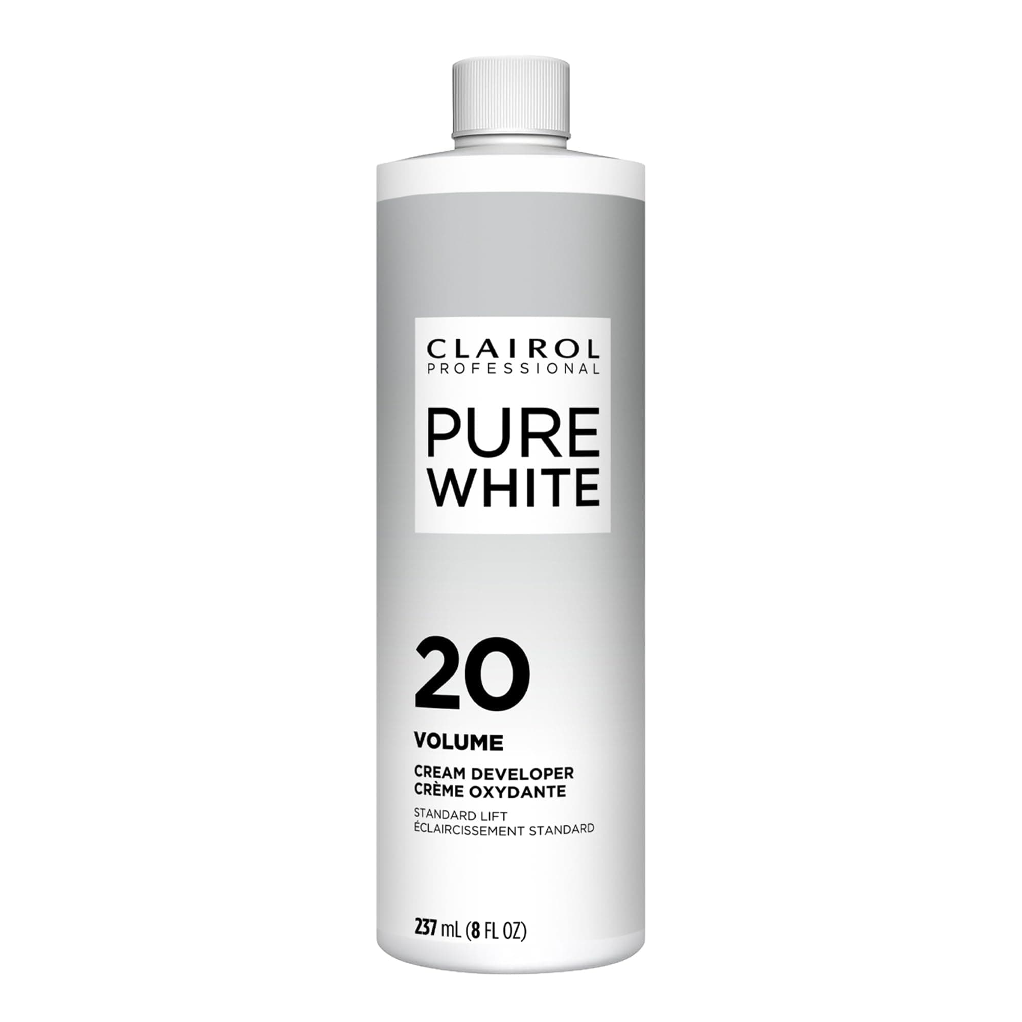 Pure White 20 Volume Creme Developer by Clairol for Unisex - 8 oz Lightener