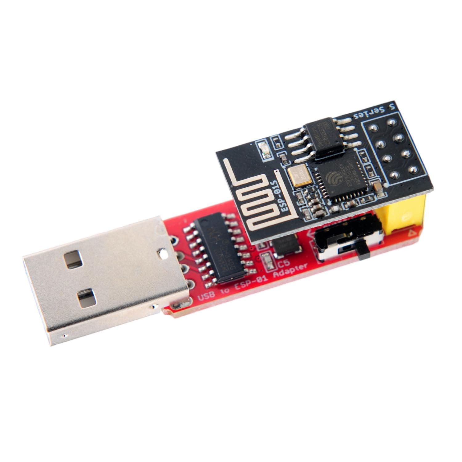 ESP-01S USB to ESP8266 ESP-01S Wireless Wifi Adapter Module Wi-Fi CH340G 4.5-5.5V, 115200 Baud Rate