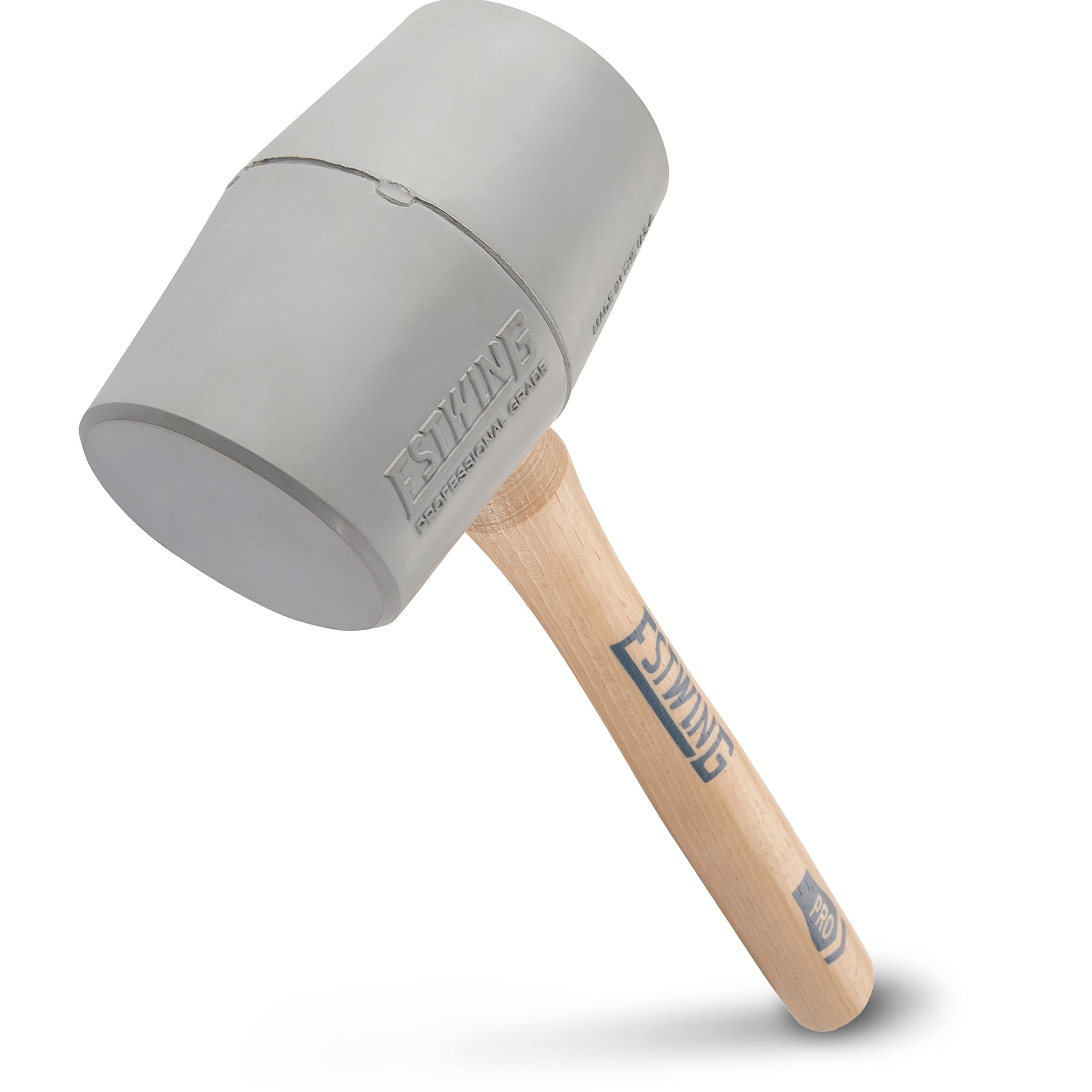 Deadhead Rubber Mallet - 18 oz No-Mar Hammer with Bounce Resistant Head & Hickory Wood Handle - DH-18N