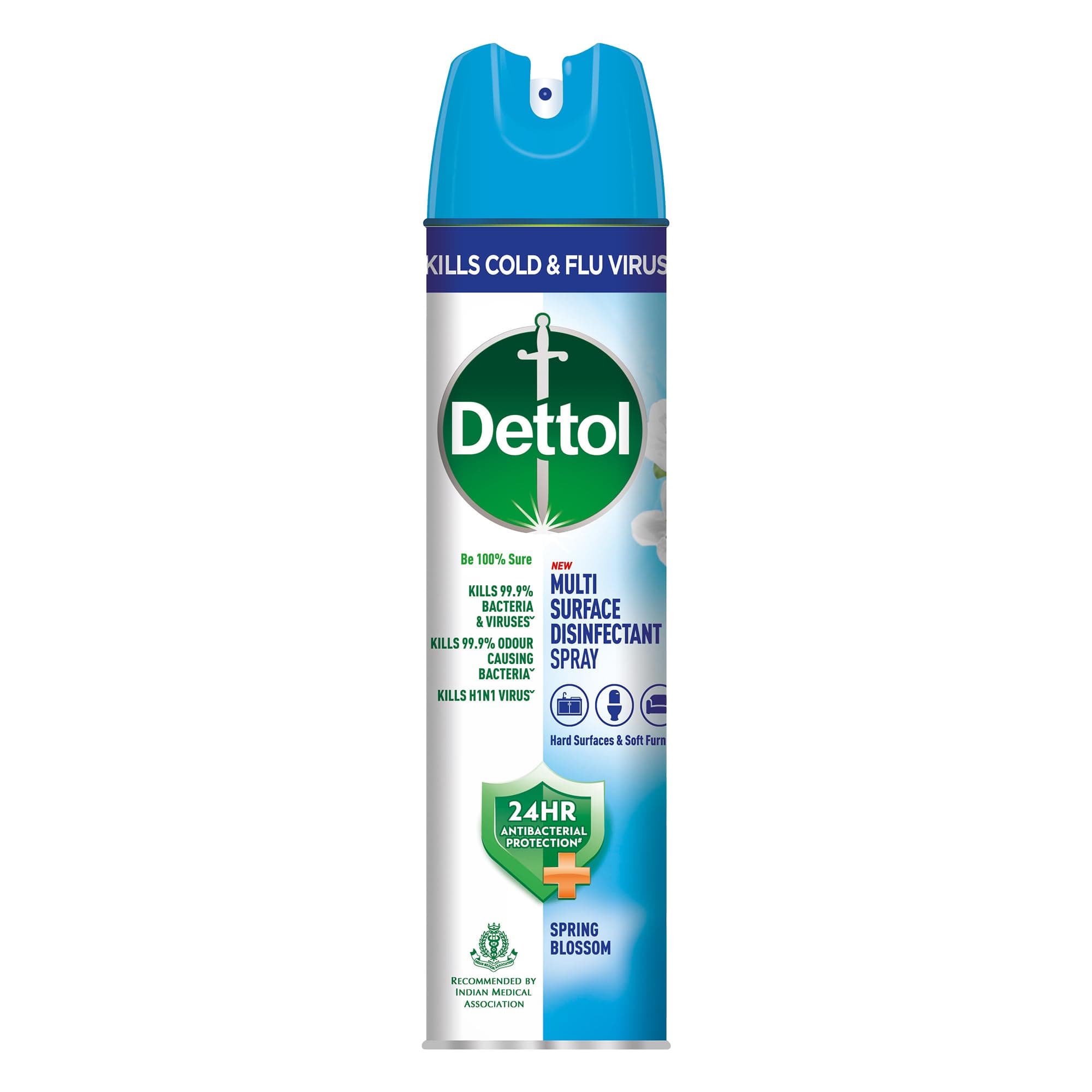 Dettol Multi-Purpose Disinfectant Spray For Hard & Soft Surfaces, Spring Blossom- 170 g