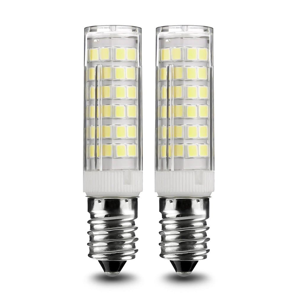 2-Pack Standard E14 Base Energy Saving SES LED Light Bulbs - 7W / 500LM, 60W Incandescent Bulb Equivalent, Cool White 6000K, 360° Beam Angle, Non-Dimmable