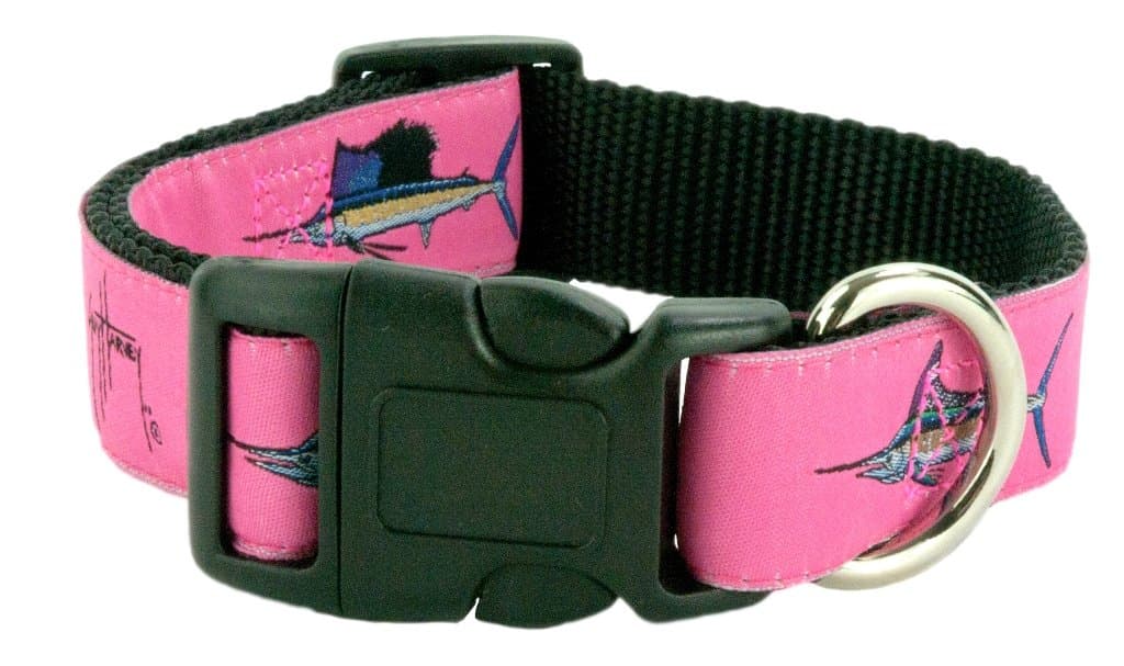 Guy Harvey Dog Collars (Pink Grand Slam, Small)
