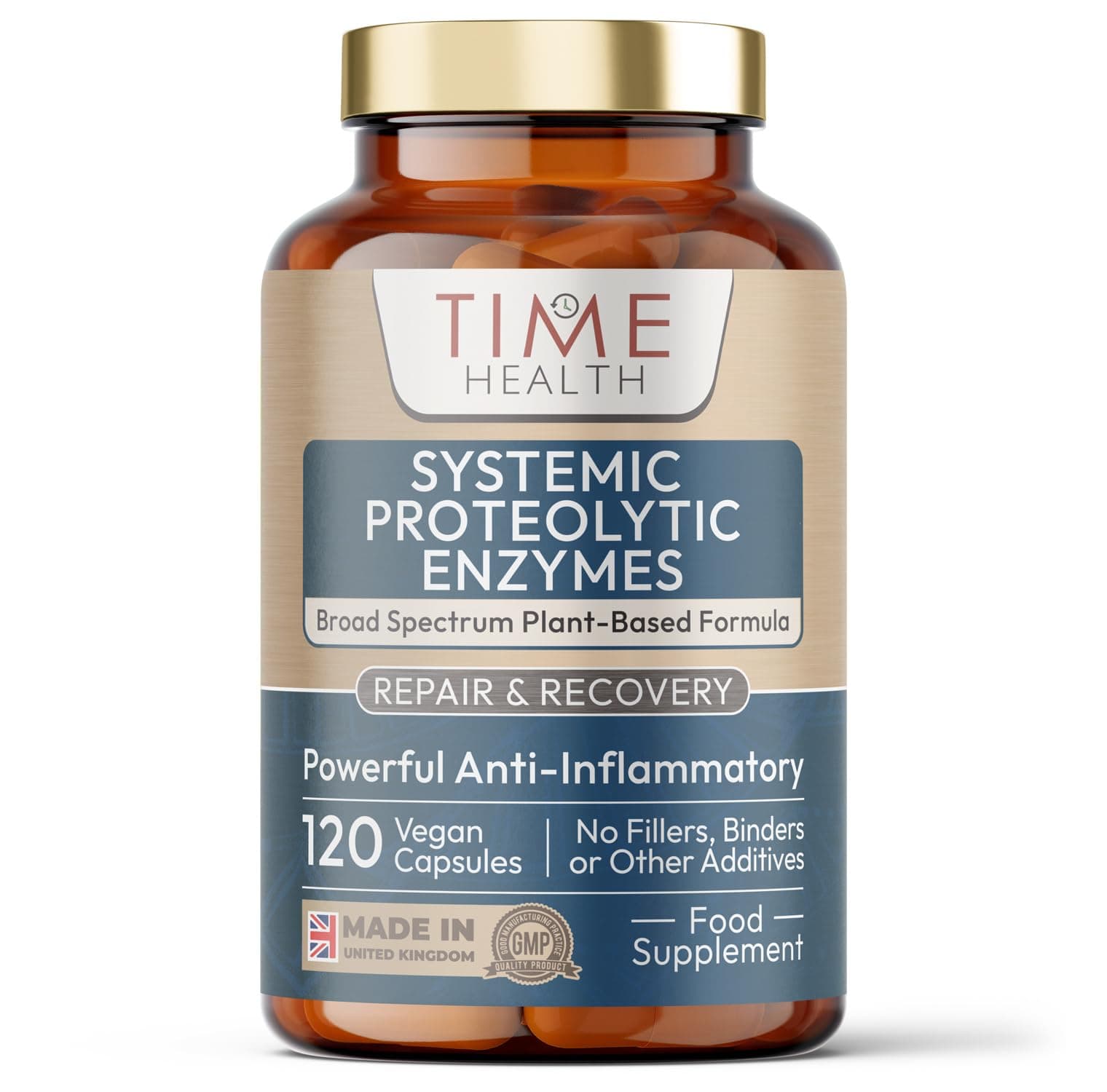 Systemic Proteolytic Enzymes Complex – Repair & Recovery – Mixed Enzyme Formula with Ginger & Ionic Trade Minerals – UK Made – Zero Additives – Pullulan