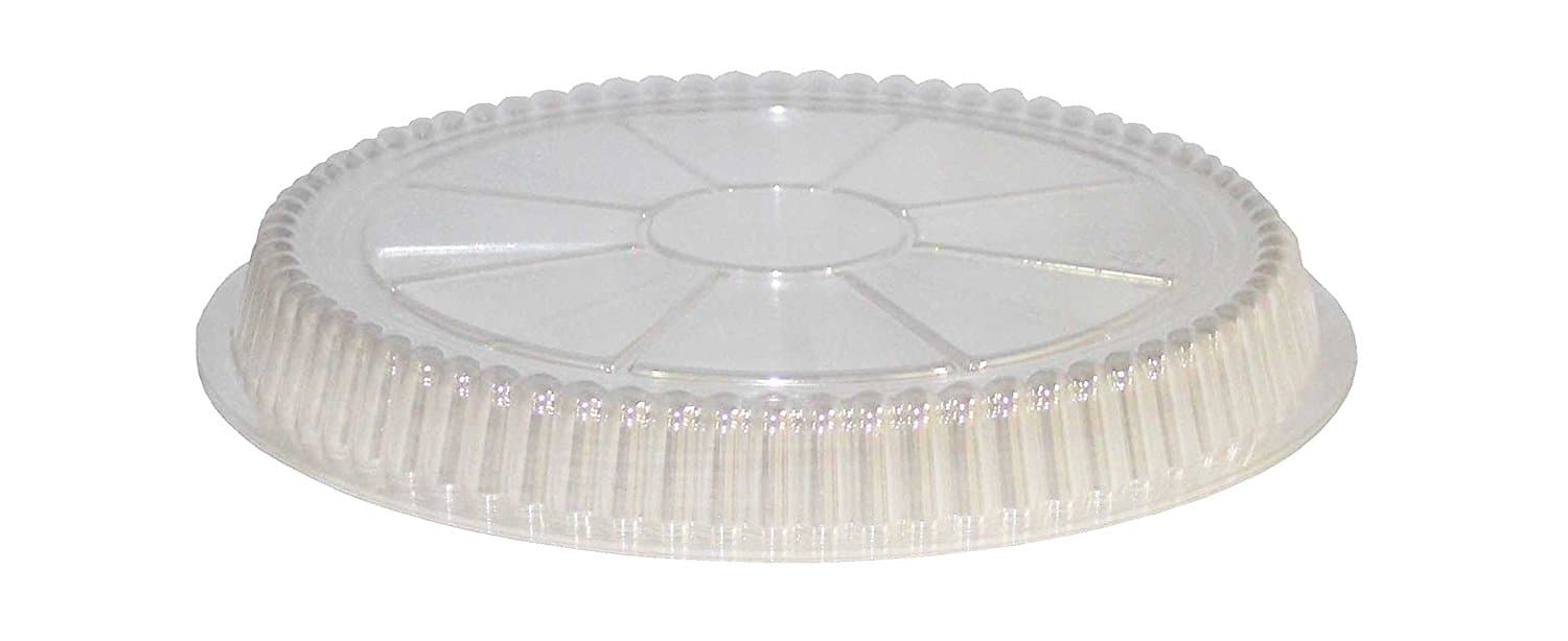Clear Plastic Lids for 9 Inch Round Tin Foil Pans Pack of 50 - Plastic Lids Only - By MontoPack