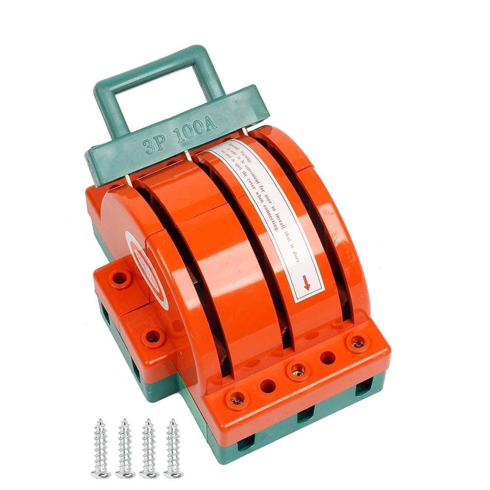 100Amp Disconnect Knife Switch,3 Pole Double Throw Knife Safety Disconnect Switch for 3Phase Circuit