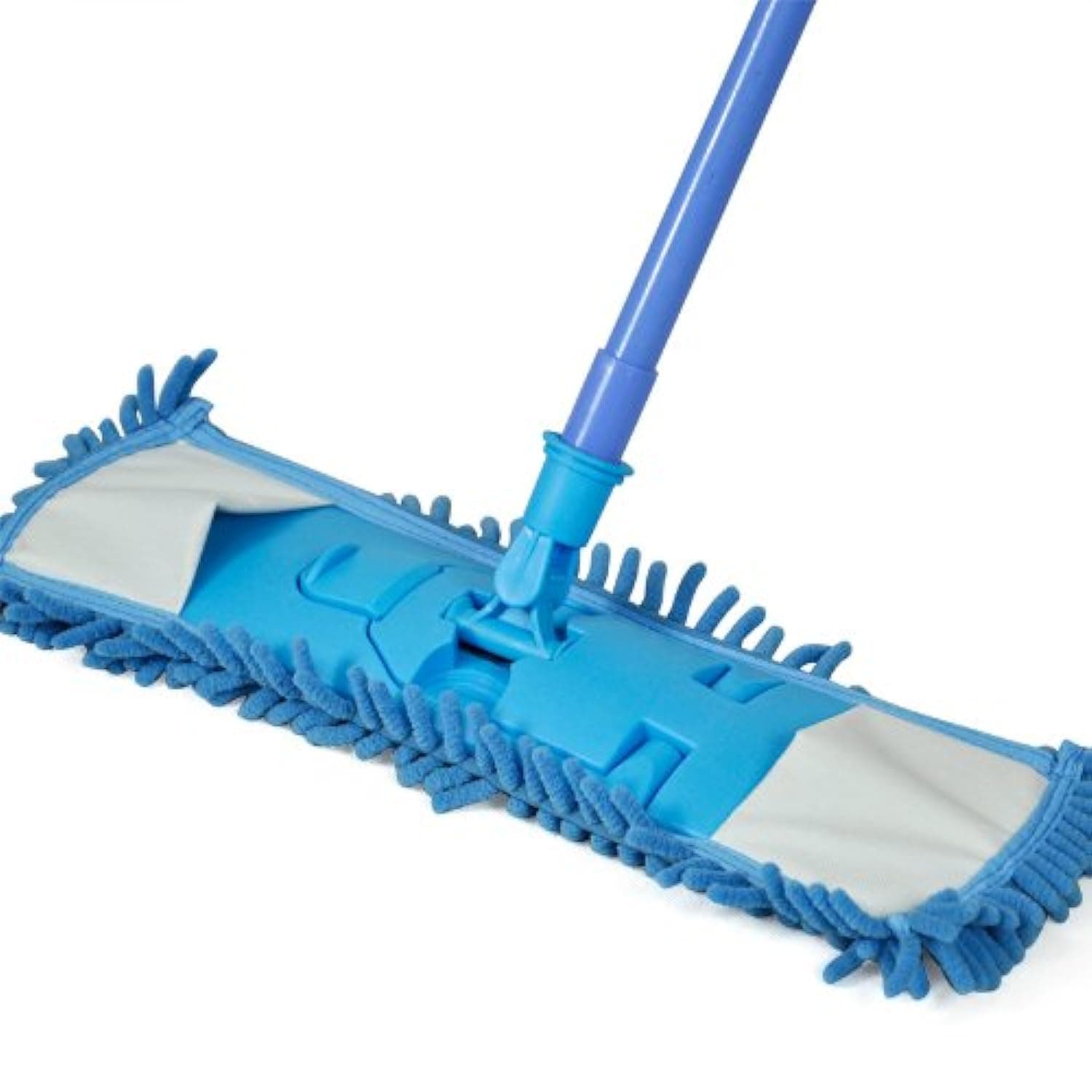 Extendable Microfibre Floor Mop Cleaner Sweeper Wooden Laminate Tile Wet Dry (Blue)