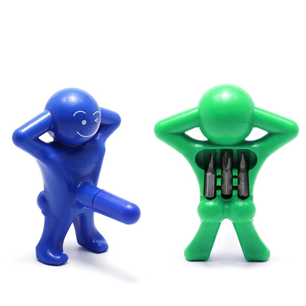 Multi-Head Screwdriver,Mini Screwdriver Man Tools by YZMY Tool,1/4" Head (Green and Blue) C