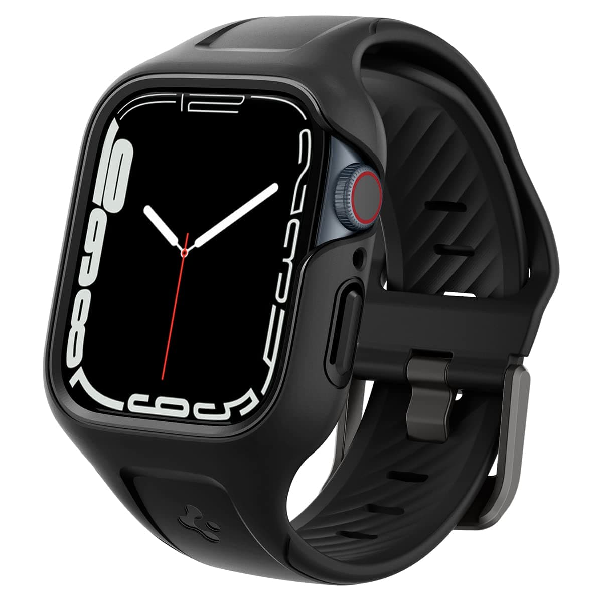 Spigen Liquid Air Pro Designed for Apple Watch Case with Band Series 9/8/7 41mm - Black