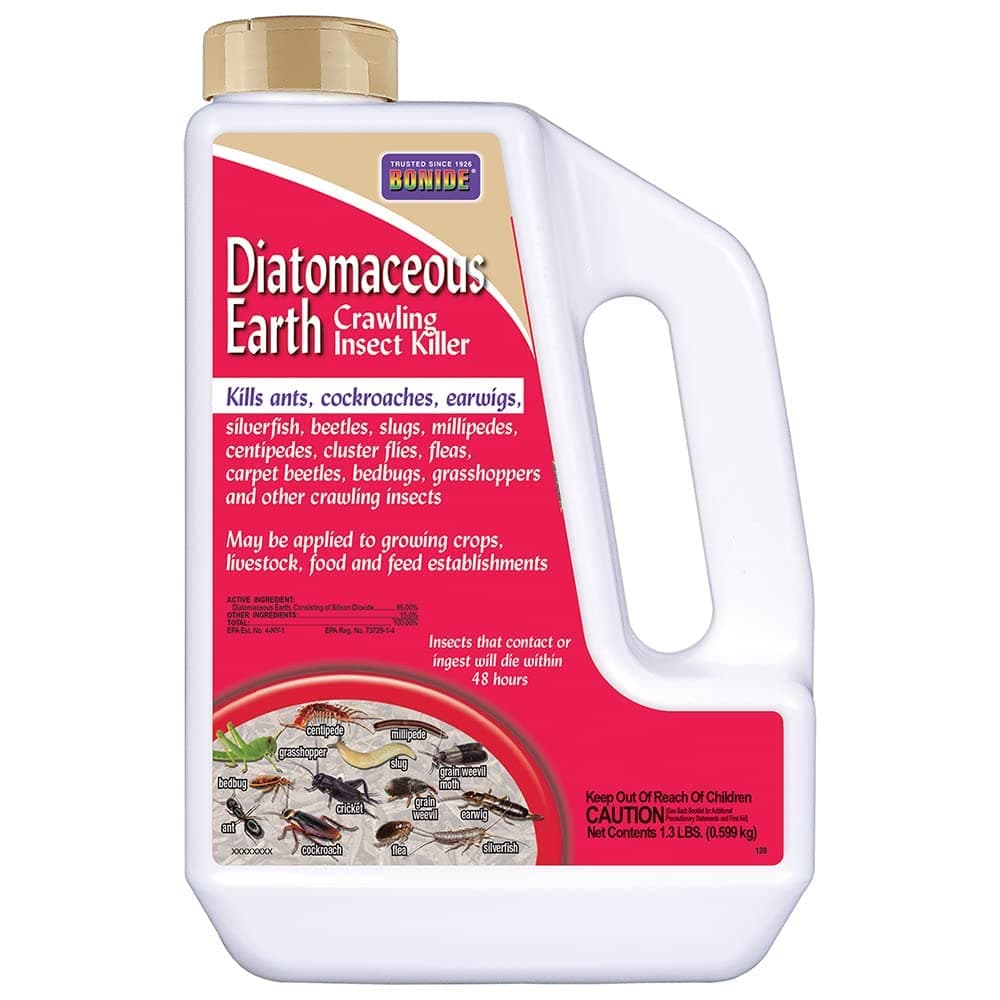 Bonide Diatomaceous Earth Crawling Insect Killer, 1.3 lbs. Fast Acting and Long Lasting Pesticide for Indoor or Outdoor Use