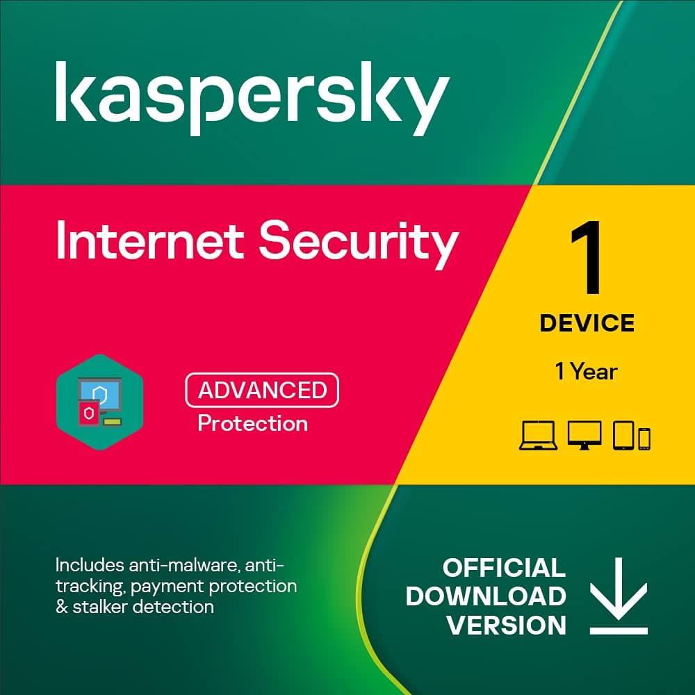 Kaspersky Plus Internet Security 2024 | 1 Device | 1 Year | Anti-Phishing and Firewall | Unlimited VPN | Password Manager | Online Banking Protection | PC/Mac/Mobile | Online Code
