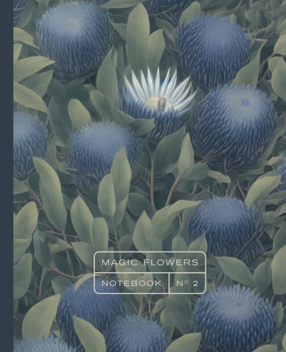 Magic Flowers Notebook No. 2: Plant Drawing With Exotic Blue Blooms | Soft Painterly Aesthetic | Paperback | 110 Lined Pages | Perfect for Artists, Gardeners, Writers, Leaders, Students, Dreamers