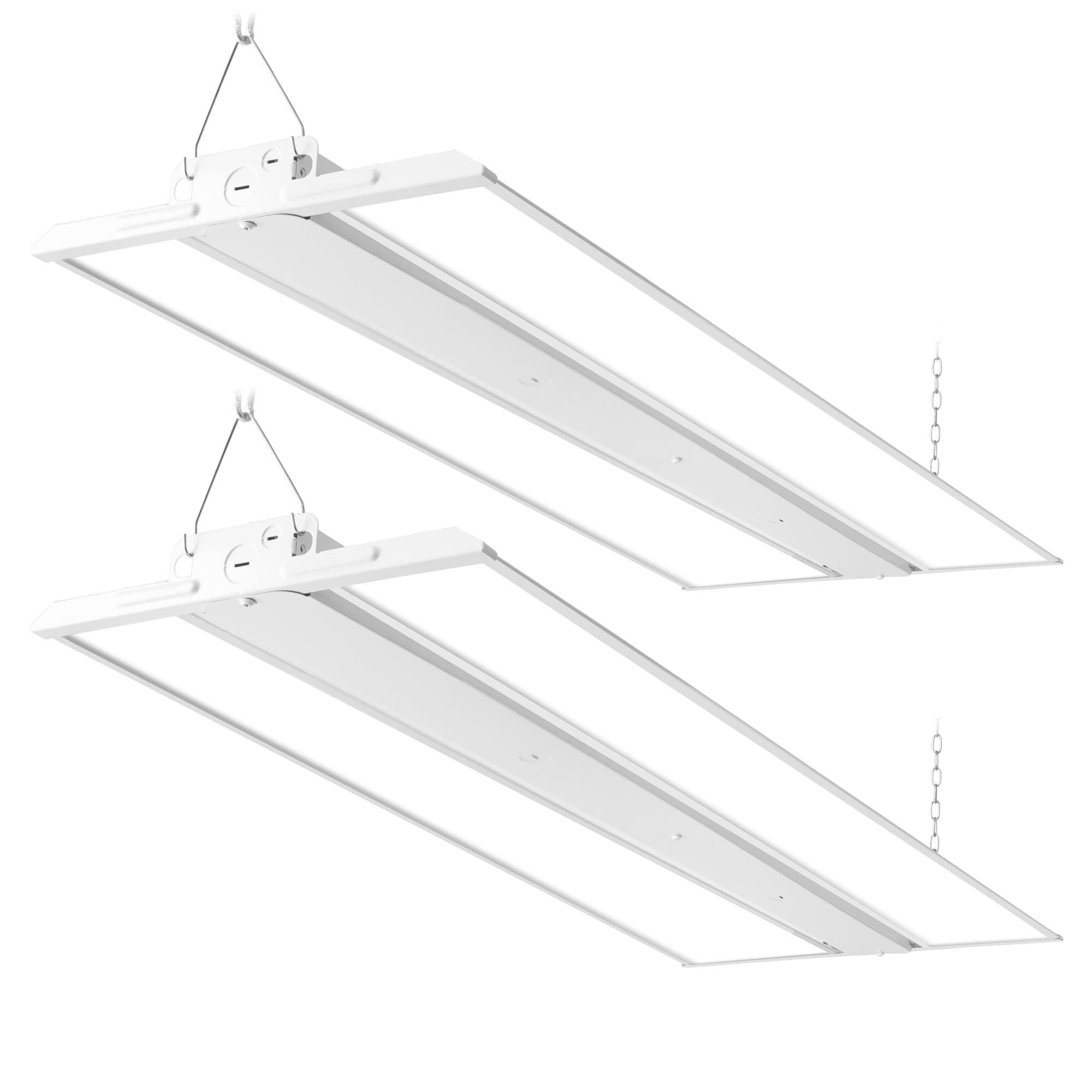 hykolity 2 Pack 4FT LED Linear High Bay Shop Light, 250W LED Shop Light, 31250lm 125LM/W, 100-277V, 0-10V Dim, 5000K Daylight Linear Hanging Light for Warehouse Workshops