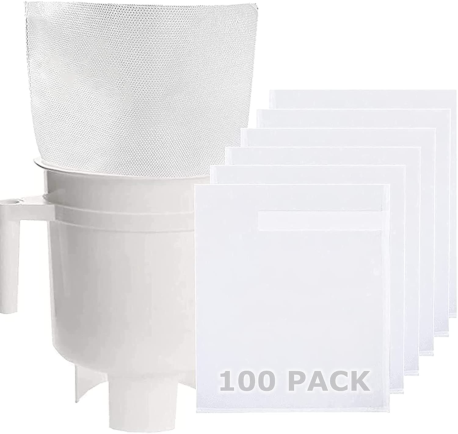 Cold Brew Coffee Filter Bags - 100 Pack, Compatible with Toddy & Home Systems, White, 11.25''x 13''