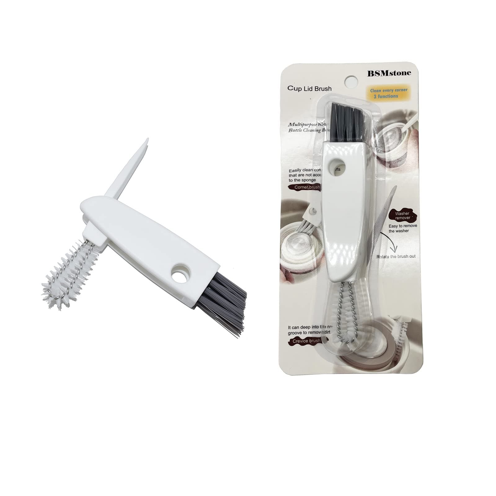 Tiny Cleaning Brush-Mini Multi-Functional Crevice Cleaning Brush, Water Bottle Cleaning Tools for Bottle Cup,Nursing Bottle Cup-1Pack…