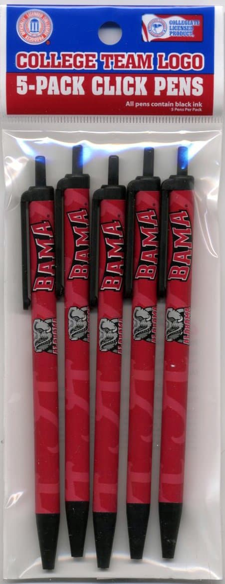 NCAA 5 Pack of Retractable Click Pens