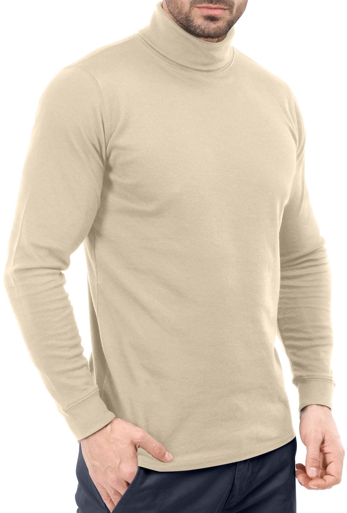 Utopia WearMen's Turtleneck Slim Fit Lightweight Pullover Top