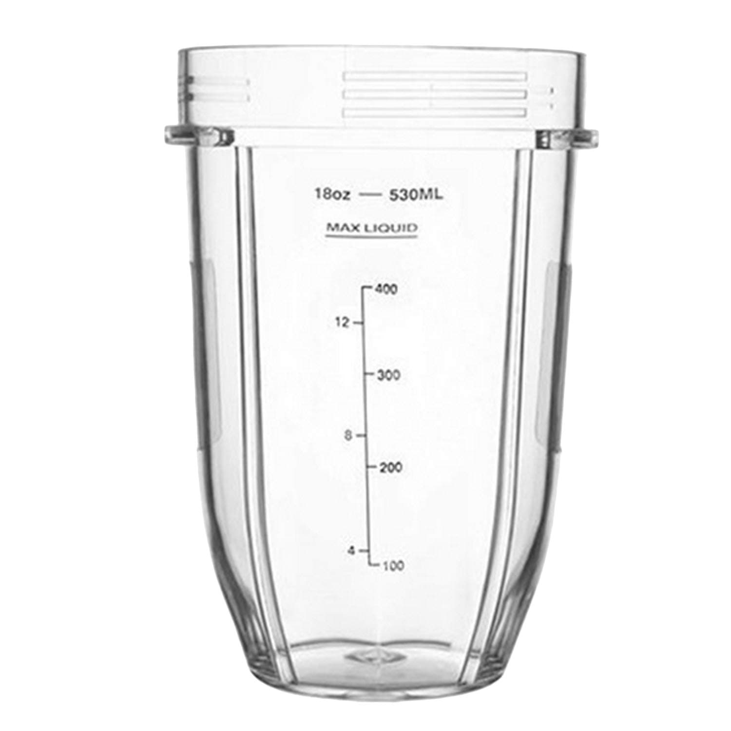 18oz Transparent Plastic Replacement Cup Part Accessories Compatible with Nutri Ninja 900W 1000W Blender Juicer