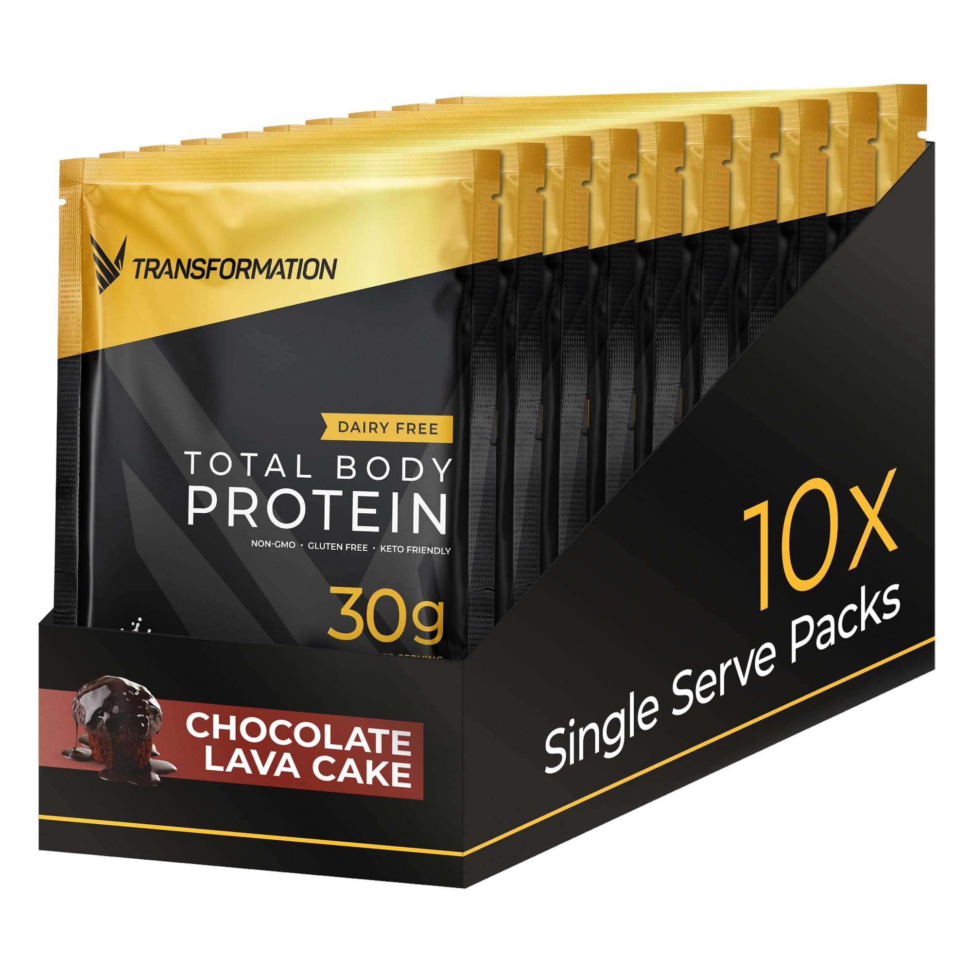 Transformation Protein Super Blend | Egg White, Collagen Peptides, and Plant Protein | 15 Billion CFU Probiotics | Digestive Enzymes | MCT Oil | Low Carb Shake for Men & Women | Chocolate, 10 Pack