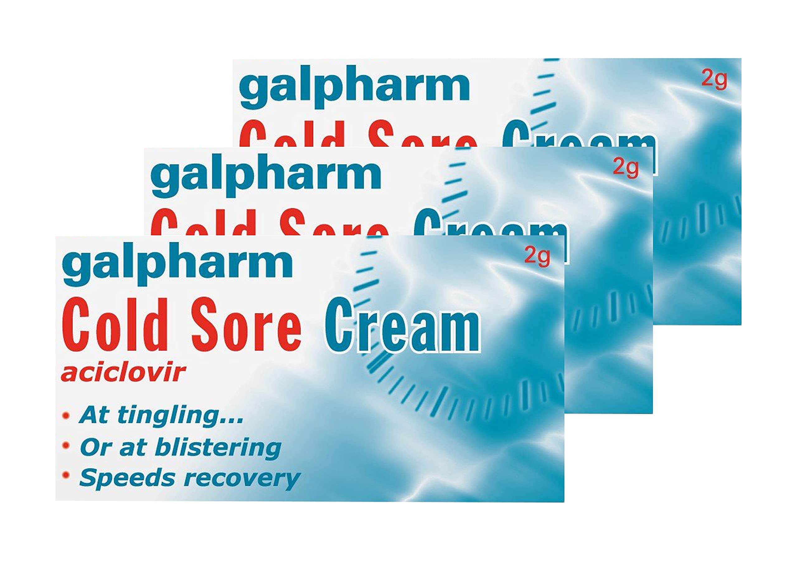 Galpharm Cold Sore Cream 2g x 3 Packs