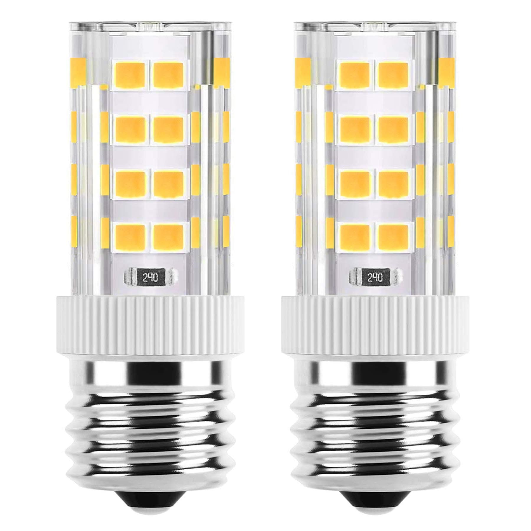 E17 LED Bulb for Microwave Oven Appliance 4W (40W Halogen Bulb Equivalent) Warm White 3000K Non-Dimmable Ceramic Body Microwave Oven Light Bulb (2Pack)