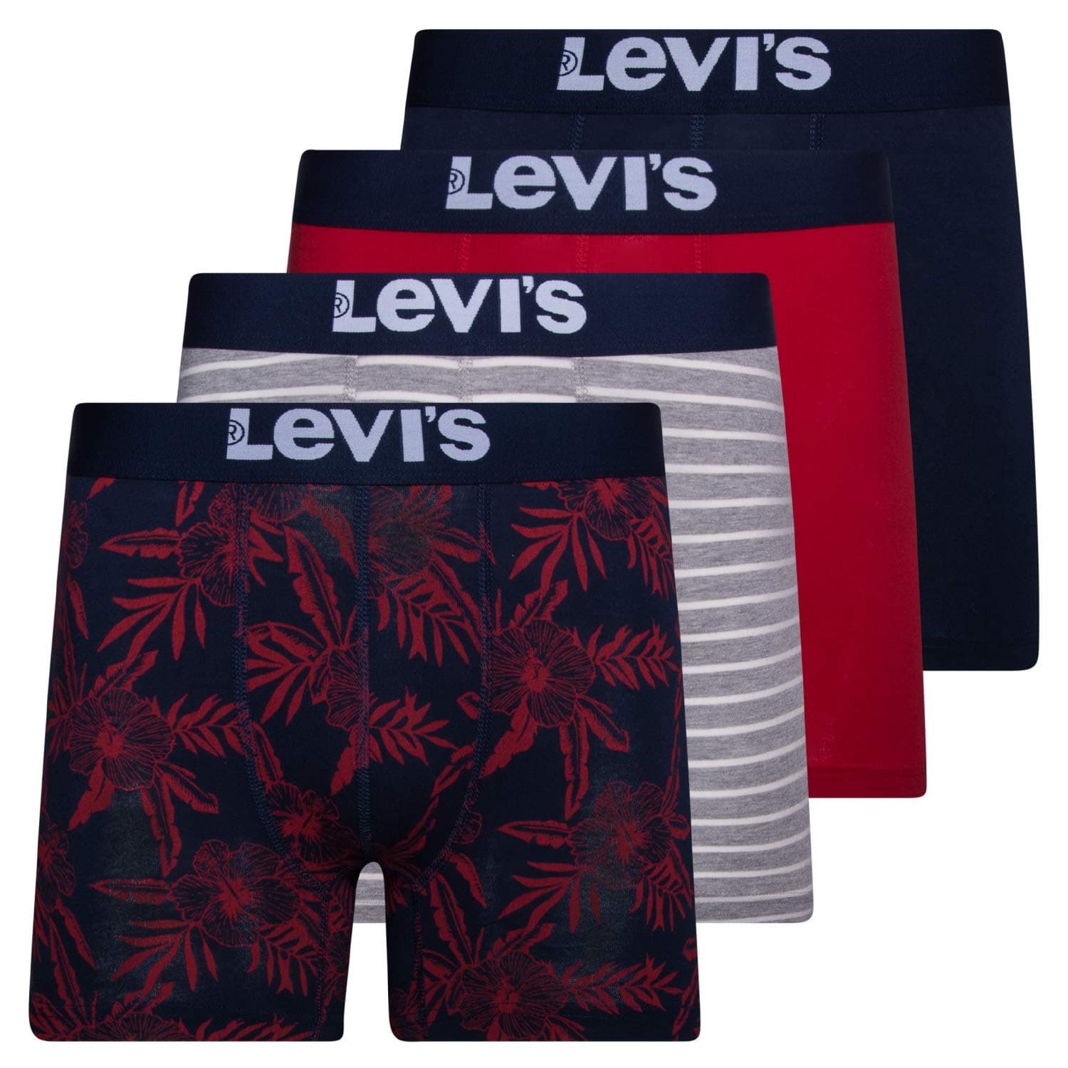 Levi'sMens Boxer Briefs Breathable Stretch Underwear 4 Pack