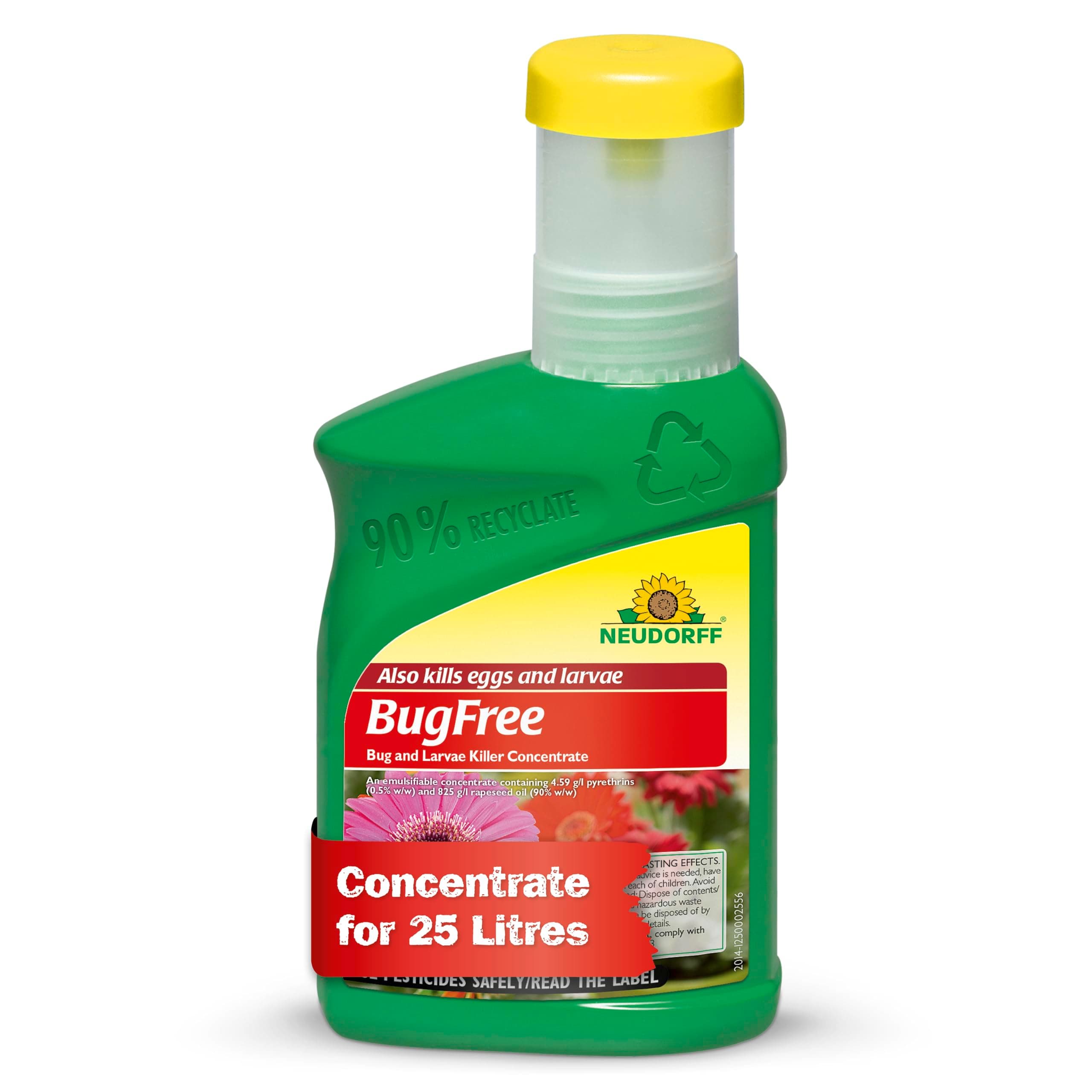 Neudorff BugFree Bug and Larvae Killer Concentrate – Against Biting and Sucking Insects Such as Bugs and aphids. Also Kills Eggs, Larvae and Adult pests, 250 ml