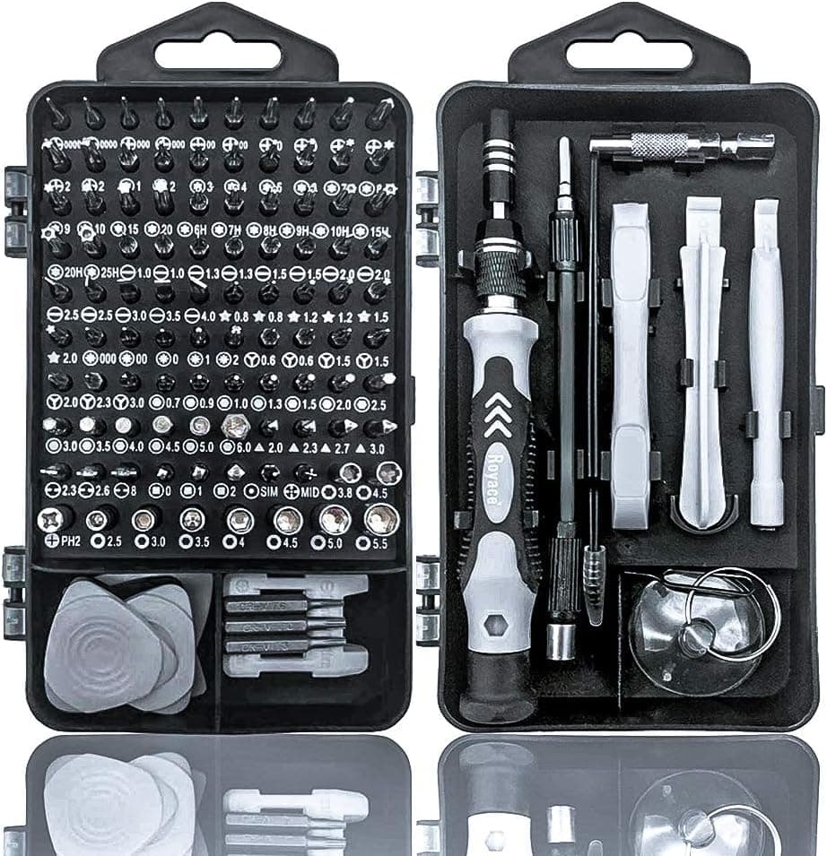 Precision 115 in 1 Small Screwdriver Set with 101 Precision Bits for Computer, Laptop, Phone, MacBook, iPhone, PS4, Xbox, Watch, Glasses, Ring Repair