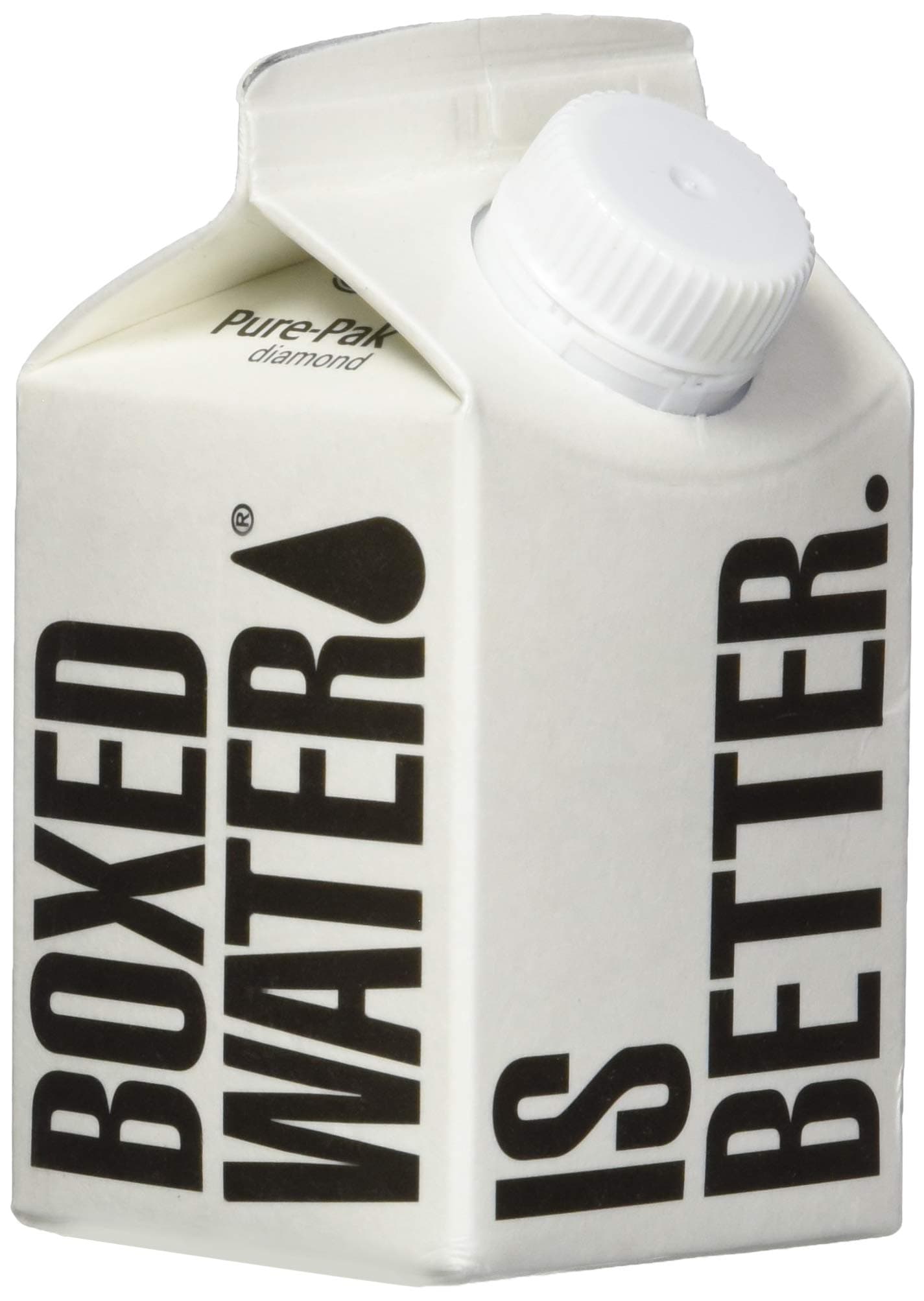 Boxed Water 8.5 oz. (Single Unit) – Purified Drinking Water Plant-Based Cartons, 100% Recyclable, BPA-Free, Refillable Cartons, Sustainable Alternative
