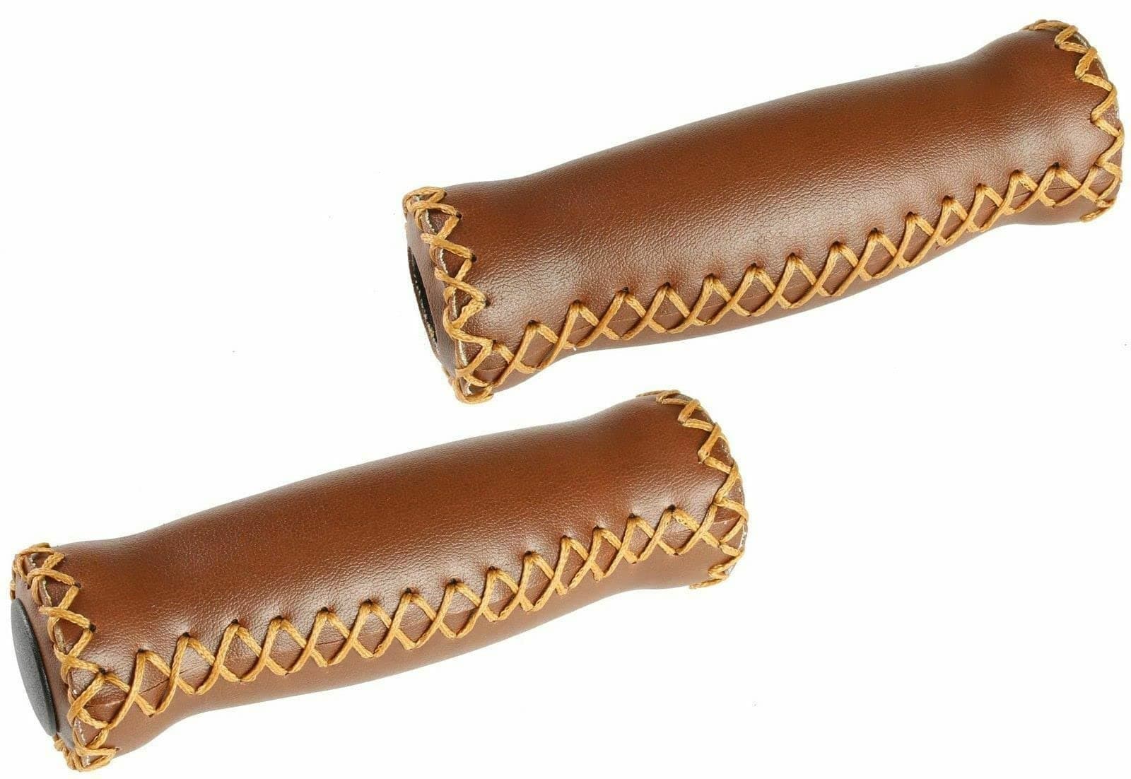 Vinyl Leather Grips - Brown, for 7/8" Handle Bars of Beach Cruiser Bikes