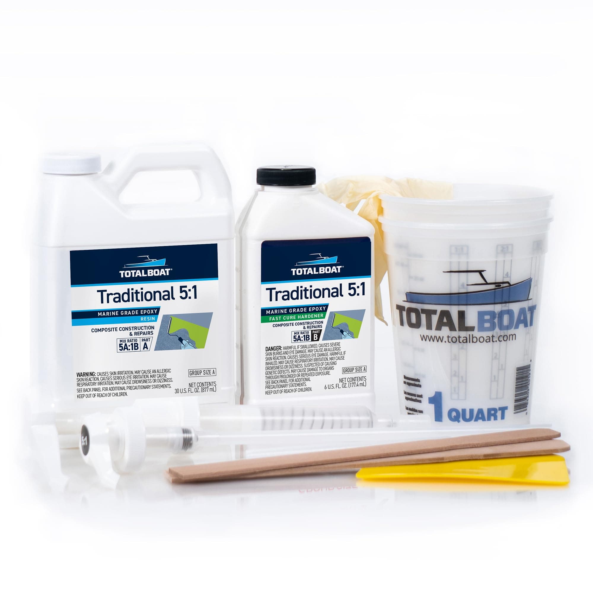 TotalBoat 5:1 Epoxy Kit (Quart, Fast Hardener)