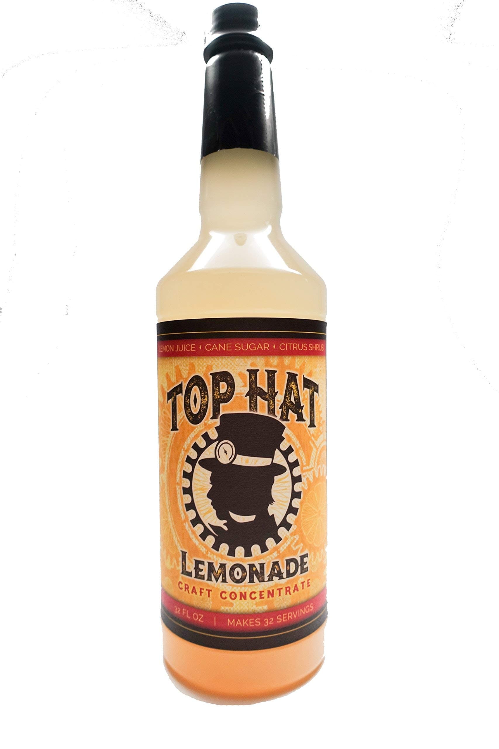 Top Hat Lemonade Mix - 5x Concentrate - 32oz Bottle Makes 32 Drinks - Frozen Lemonade - Soda Stream