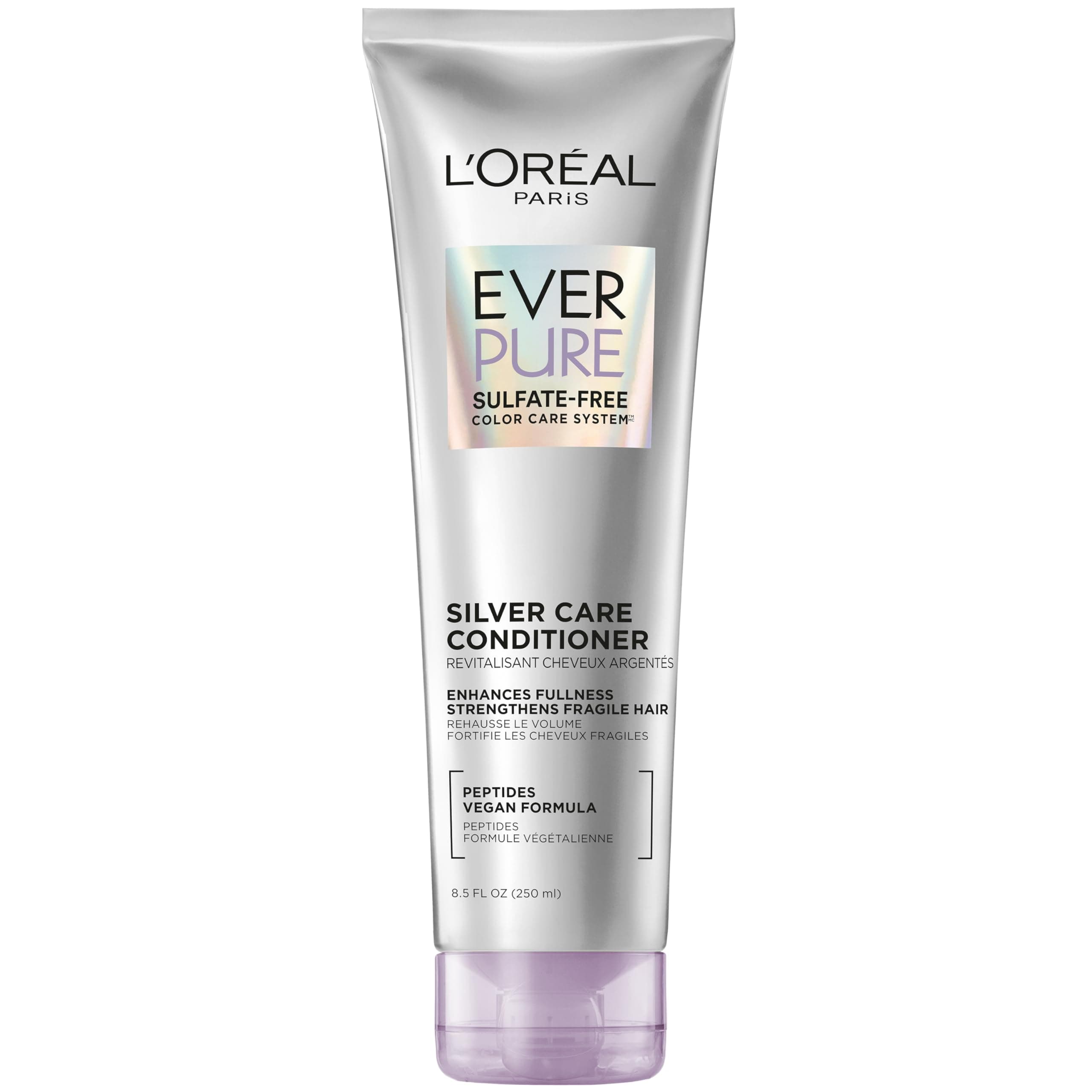 L'Oreal Paris All Unscented Loreal Paris Everpure Silver Care Sulfate Free Conditioner,Brightening And Nourishing Hair Care For Gray And Silver Hair,Vegan Formula With Peptides,250Ml,250 Millilitre