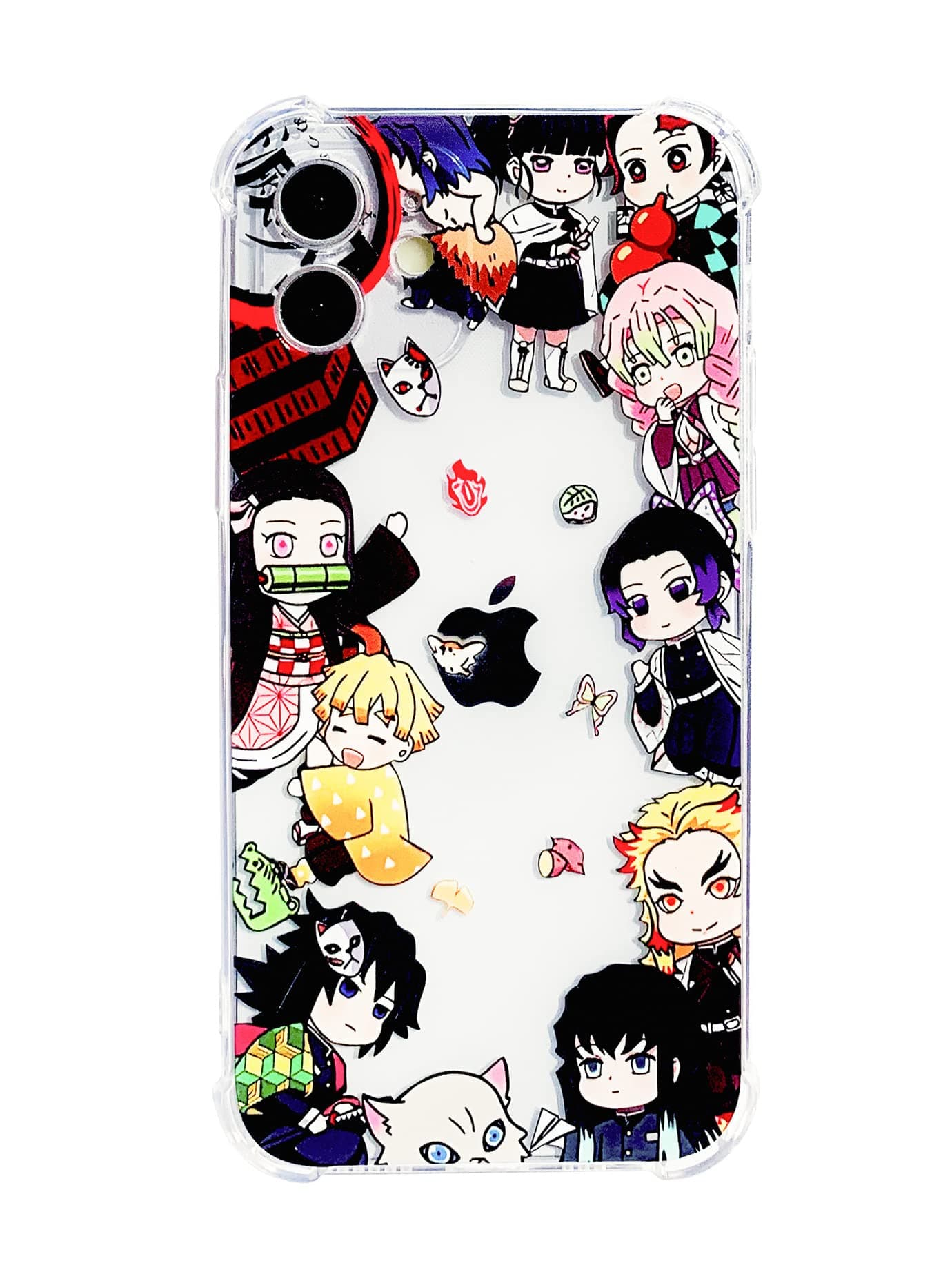 Clear Cute Anime Design Soft Shockproof Protective Slim Cases for Boys Girls Teens Men and Women,Compatible with iPhone 12 Case(Around)