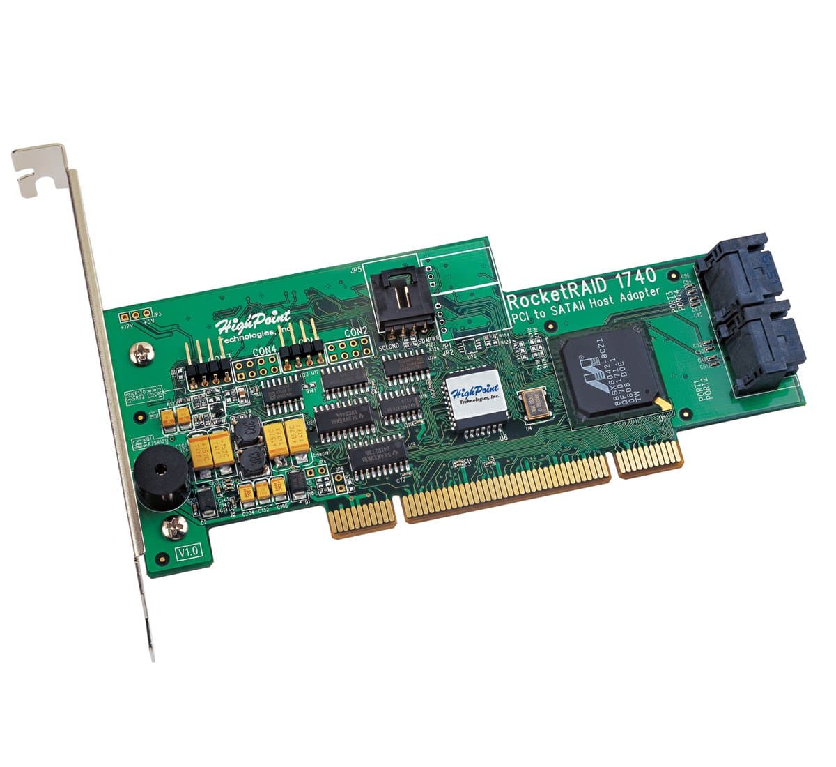High Point RocketRAID 1740 4-Channel PCI SATA 3Gb/s RAID Controller RocketRAID 1740