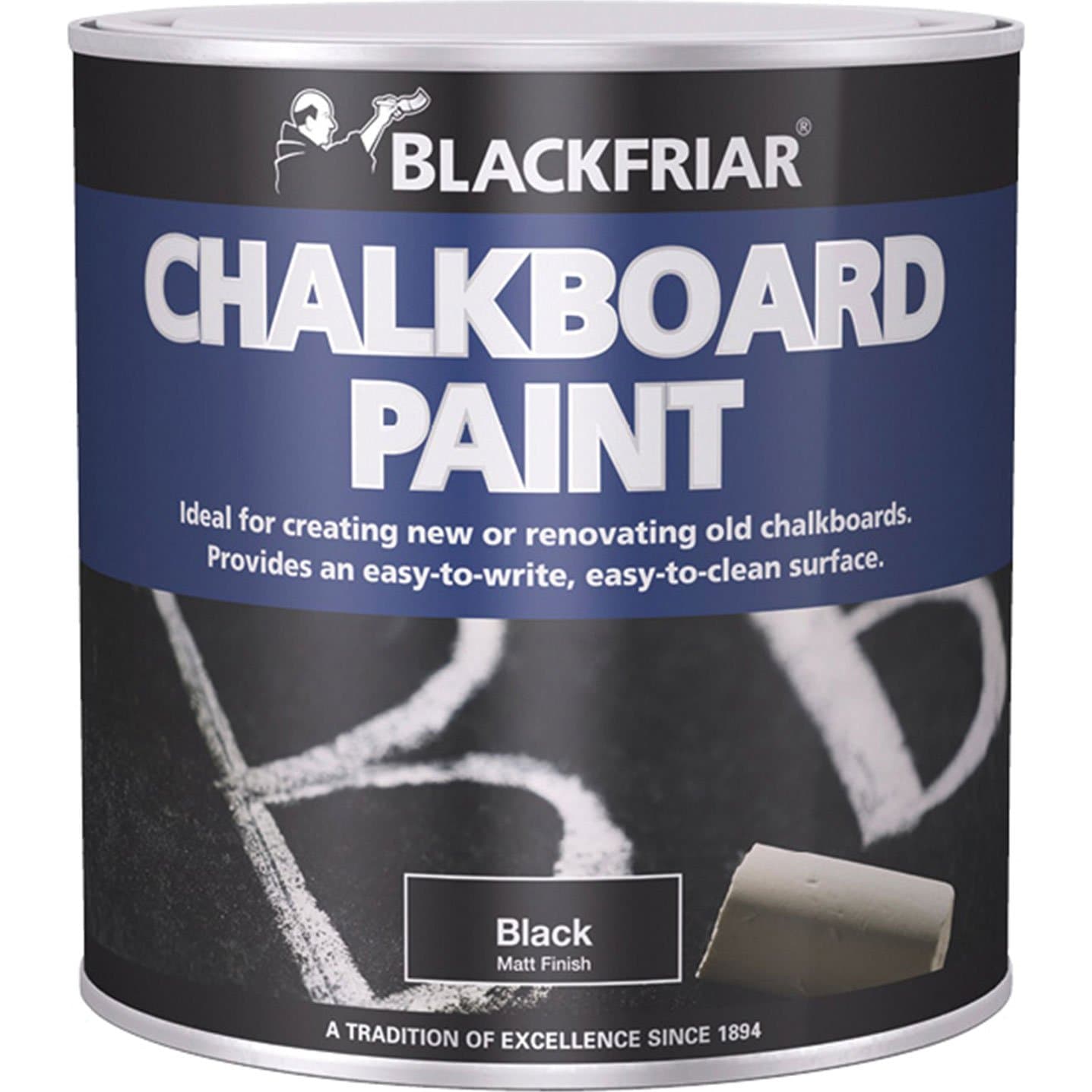 Blackfriar BKFBBP250 Chalkboard Paint 250 ml, Black