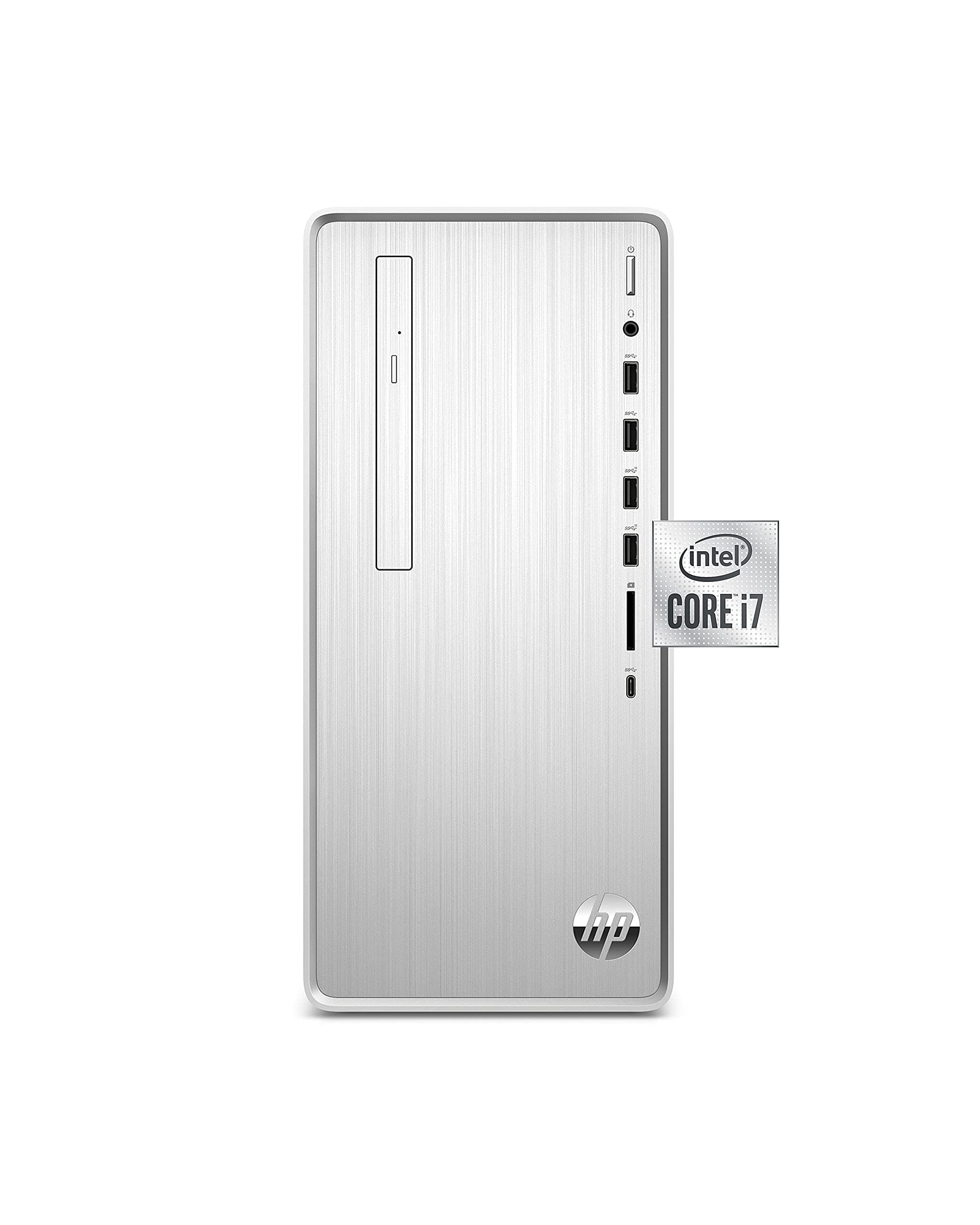 Pavilion Desktop, 10th Gen Intel Core i7-10700 Processor, 16 GB RAM, 1 TB hard drive + 256 GB SSD, Windows 10 Home (TP01-1070, Silver)