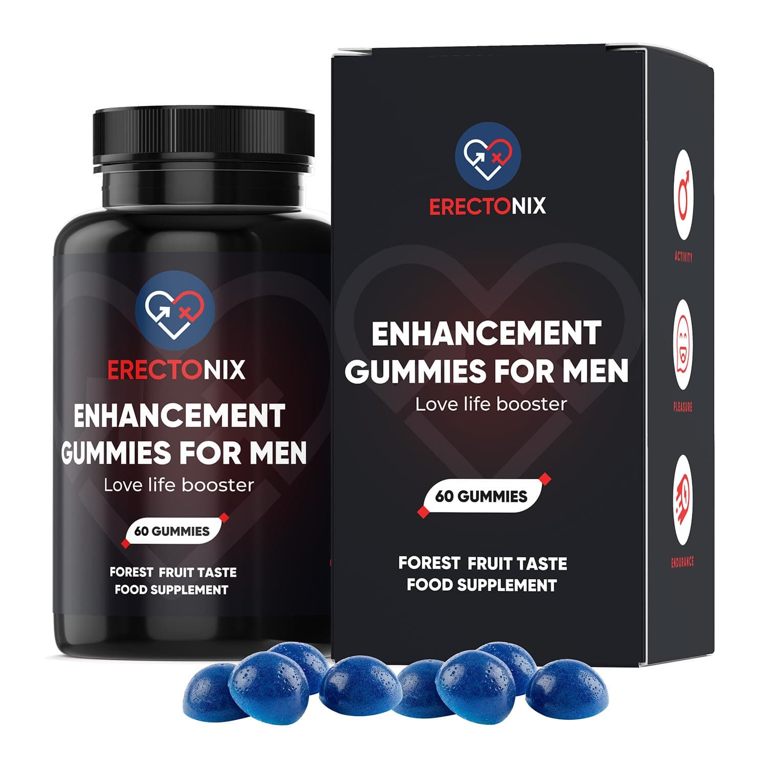 60 Gummies for Men - with Maca Root, Tribulus and More - Designed to Boost High Stamina - Men’s Strong Dietary Supplement UK Original