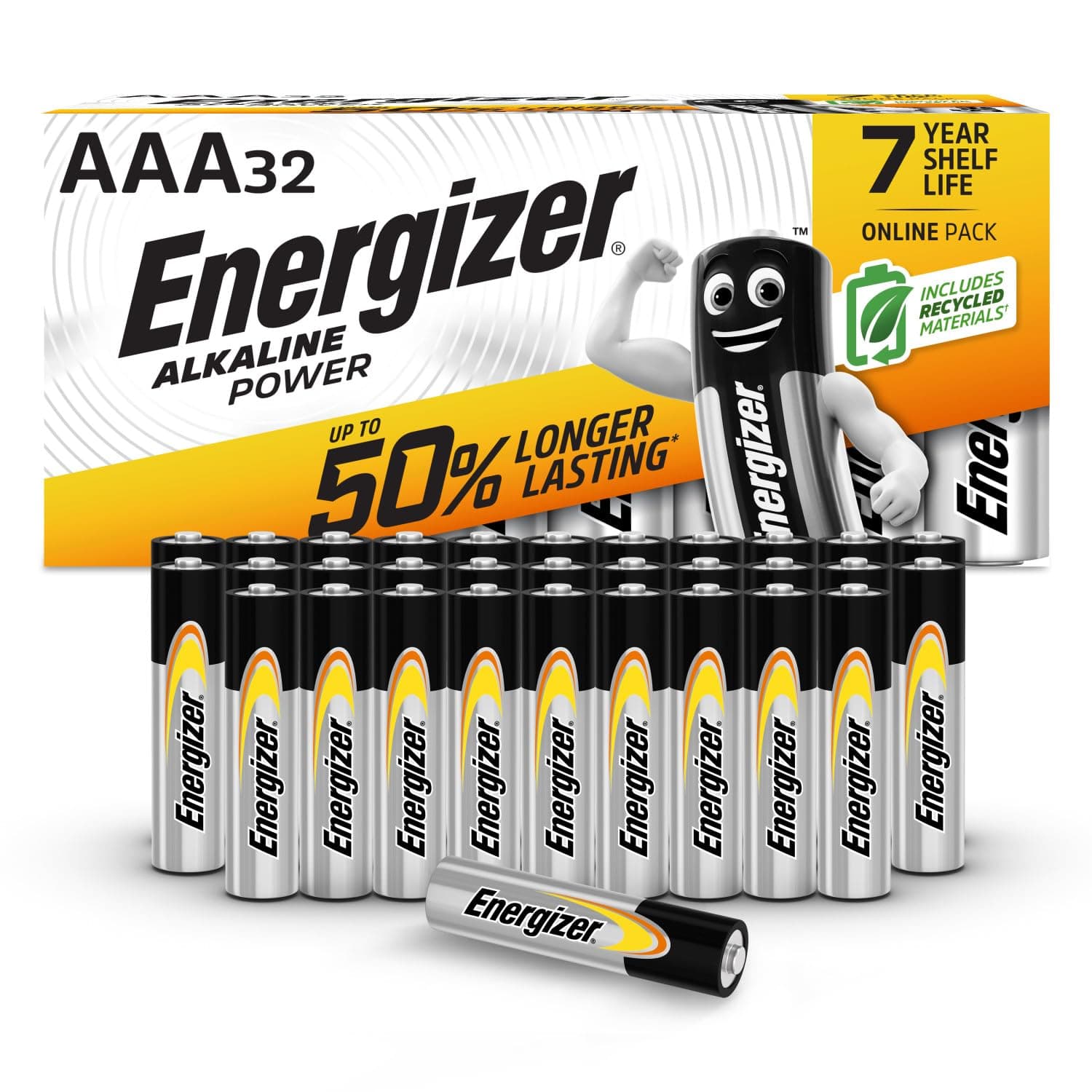 AAA Batteries, Alkaline Power Triple A Batteries, 32 Pack