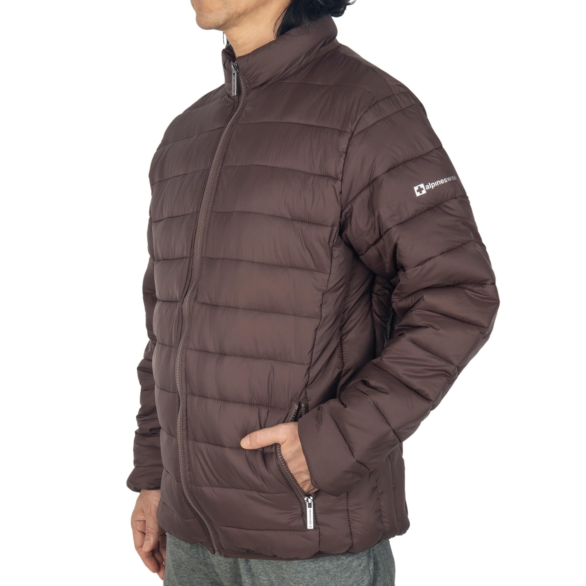 – Niko Mens Down Alternative Jacket Puffer Coat Packable Warm Insulation & Lightweight