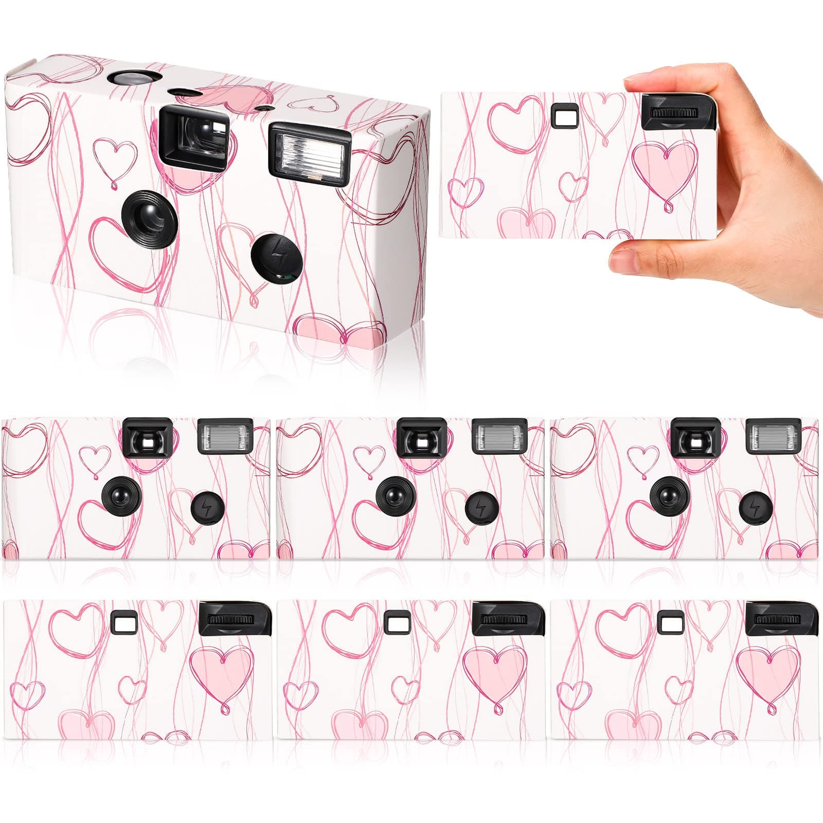 8 Pack Disposable Camera Bulk for Wedding 35mm Film Single Use Camera with Flash for Gathering Travel Anniversary Honeymoon Camp Party Supply
