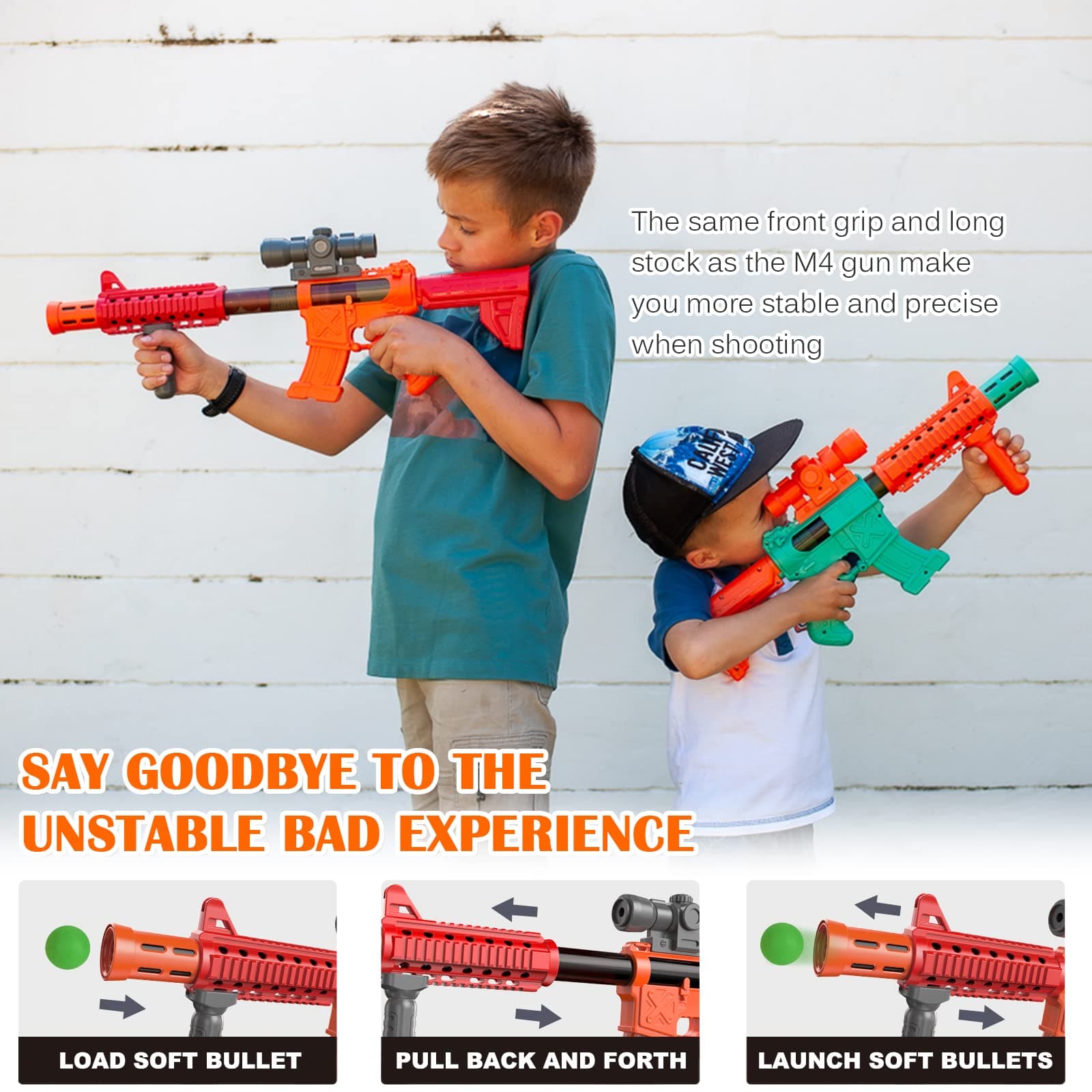 Shooting Games for Boys 8 9 10 11 12+ Year Old, Big Windmill Rotating Target For Shooting Practice & 2 Long Air Toy Guns & 24 Foam Balls Compatible with Nerf Guns, Cool Boys Toy Birthday Gifts Ideas