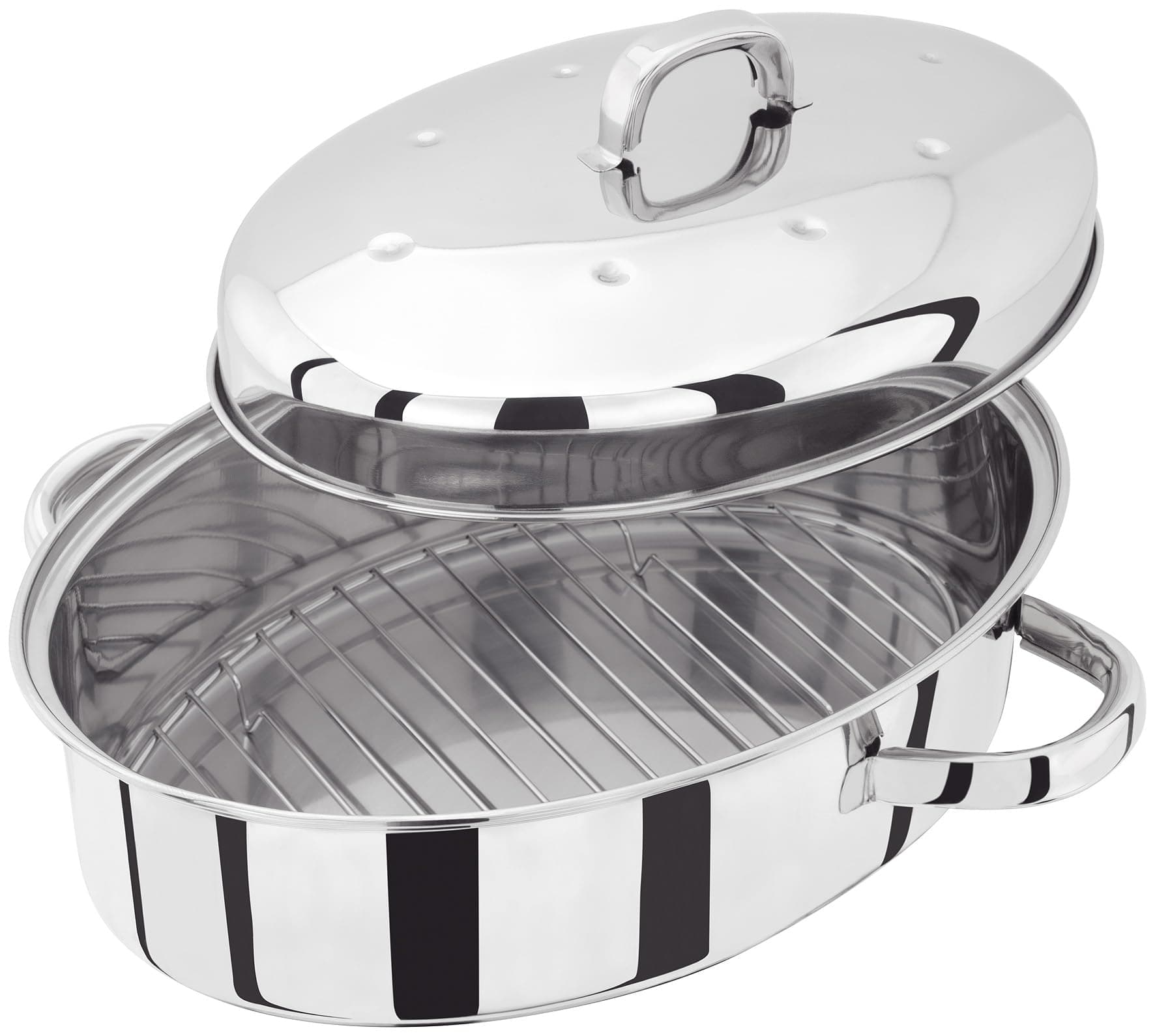 TC121 36 x 26 cm High Oval Roaster with Self Basting Lid