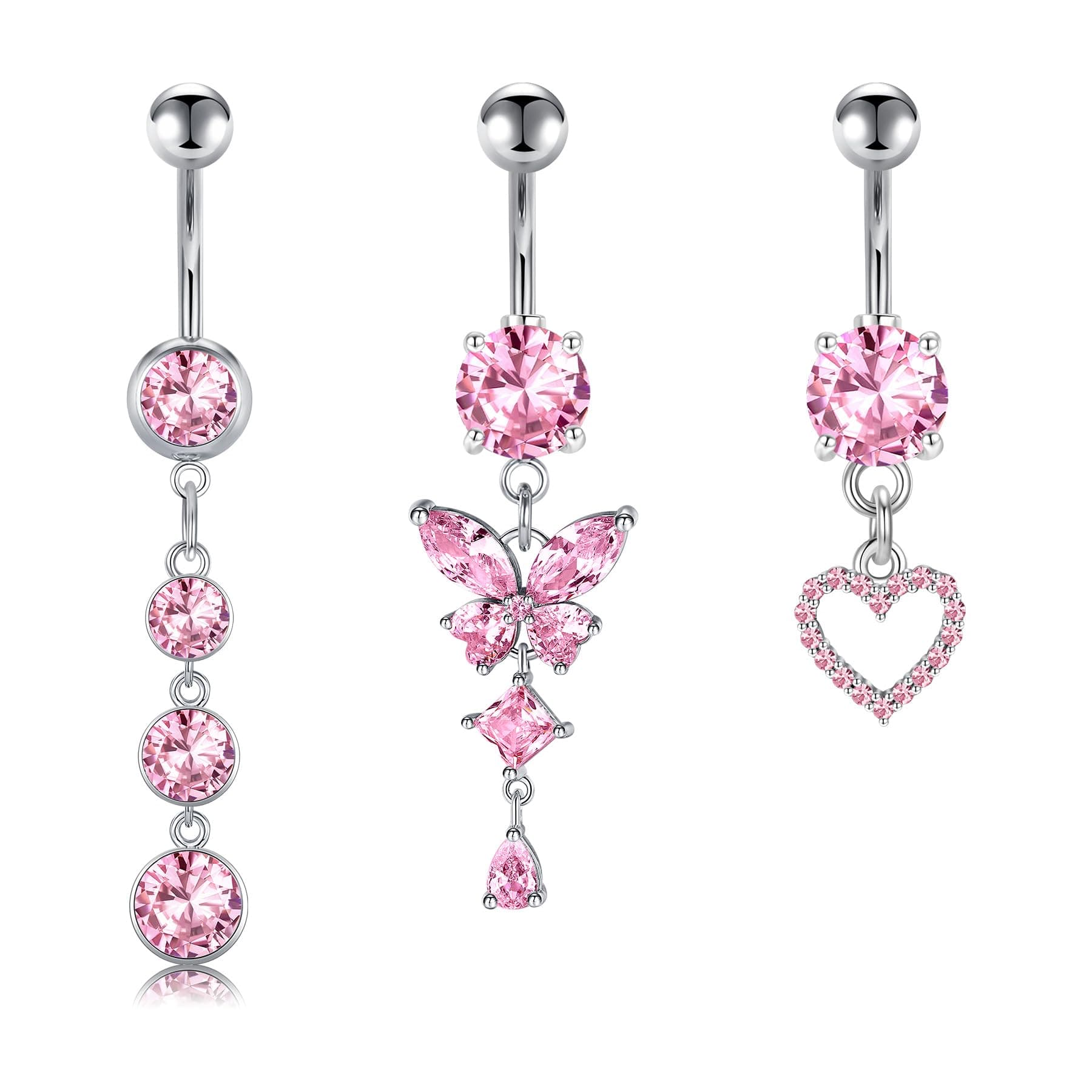 Briana Williams Belly Button Ring Belly Rings Belly Button Piercing Gold Belly Button Ring for Women Clicker Belly Ring Belly Piercing Stainless Steel 14g 10mm Blley Navel Rings Piercing Jewelry