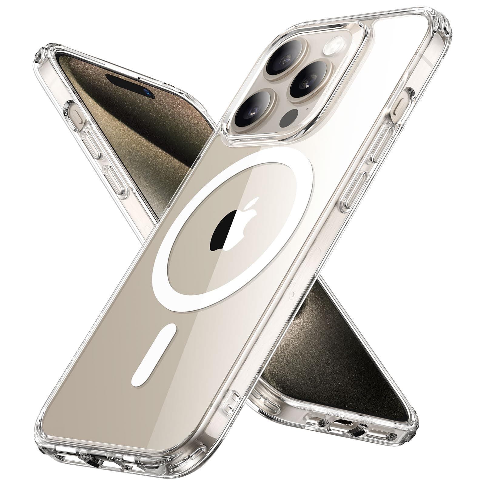 【US Military MIL Standard & Magsafe Compatible】ESR iPhone 15 Pro Case, Wireless Charging Compatible, Shockproof, Scratch-Resistant, Anti-Yellowing, iPhone 15 Pro Compatible, Magnetic, Smartphone Case