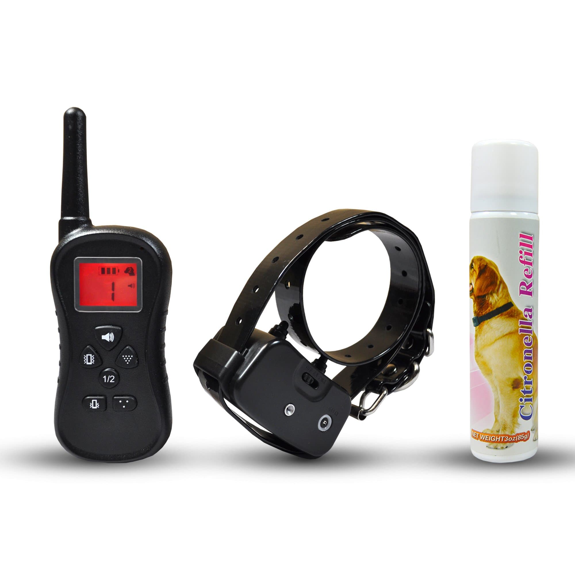 Remote Citronella No Bark Dog Training Collar, Effective and Humane with Spray, Vibration, Tone