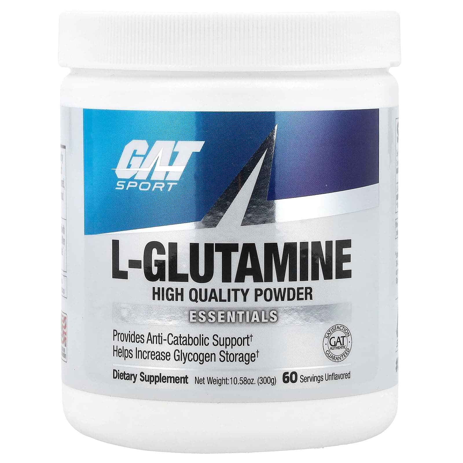 GAT, L-Glutamine, Plain, 300g (10.58oz)