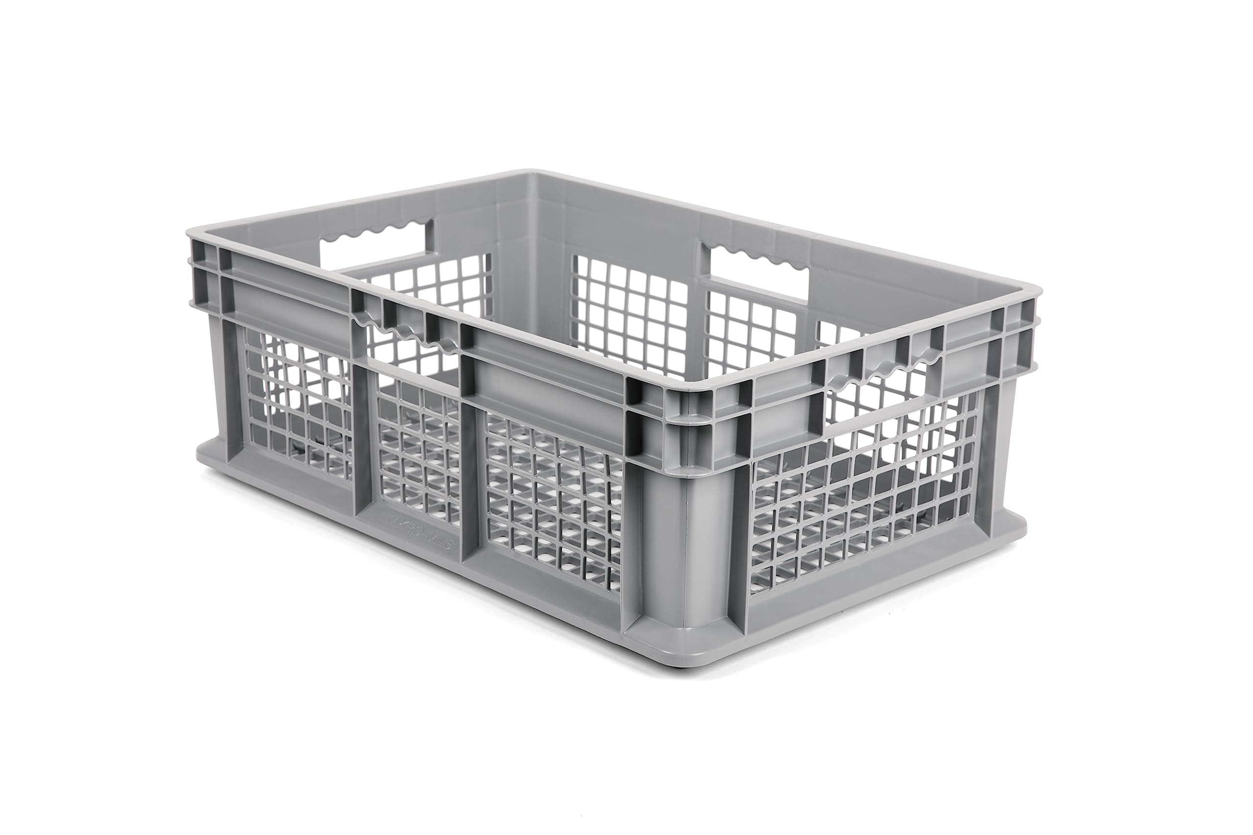 Sponsored Ad - Hudson Exchange 24 x 16 x 8" Mesh Straight Wall Handled Storage Container Tote, Gray