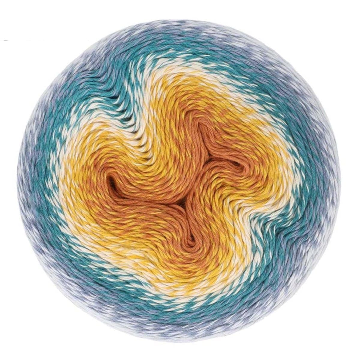 Scheepjes Whirl Gradient Yarn Cake, 1 Cake 1094 yd (1000 m) 794 Earl Grey Custard, Cotton-Acrylic Blend