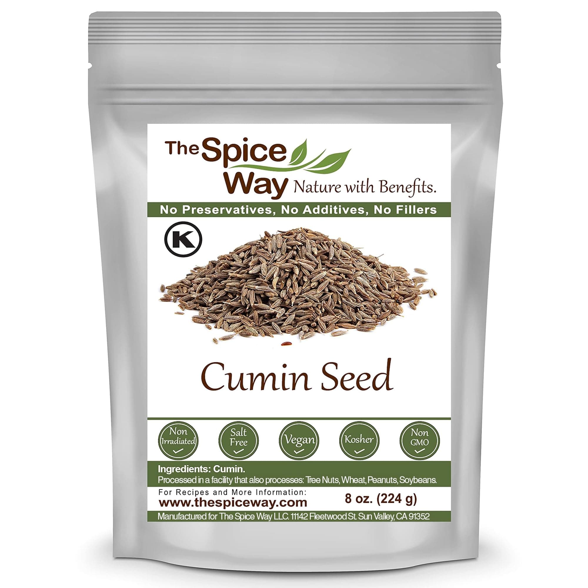 The Spice Way Cumin Seeds - whole cumin seed 8 oz resealable bag