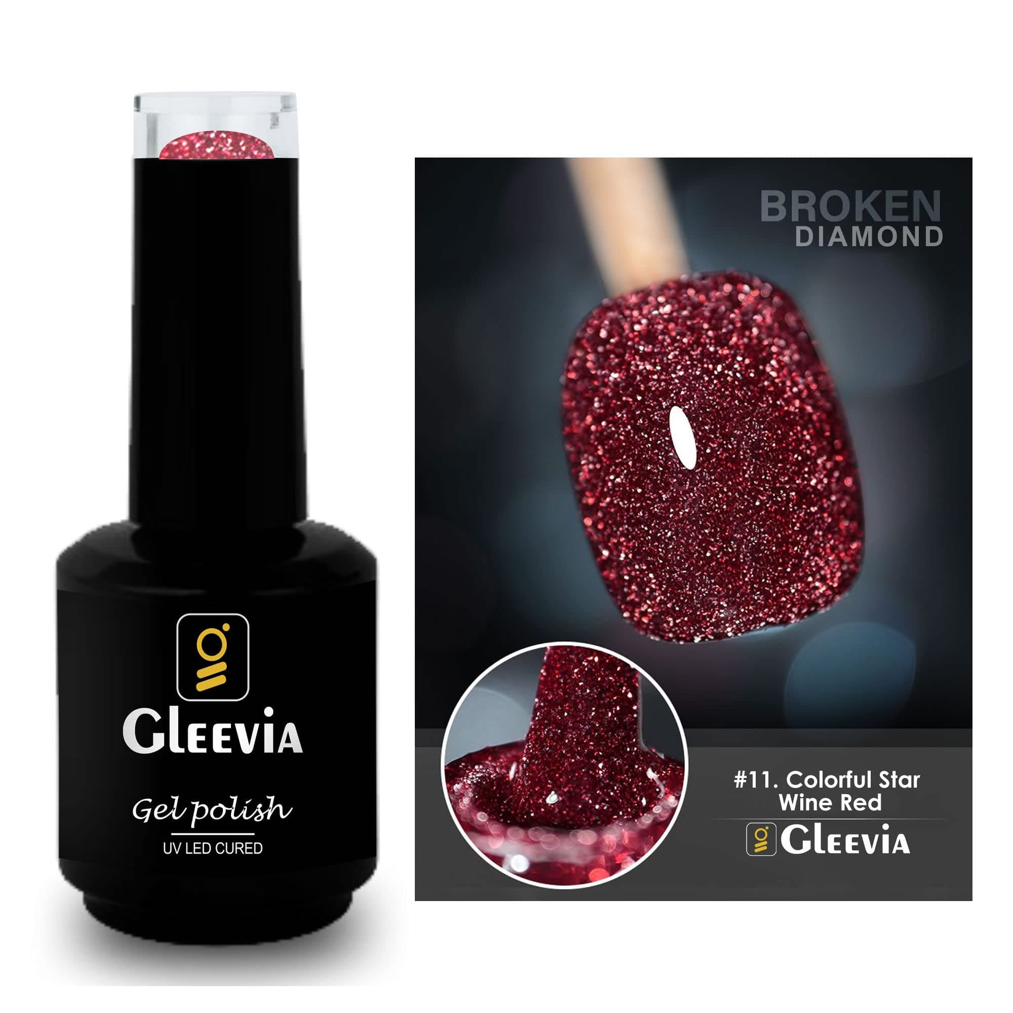 Disco Glitter Light Reflective UV Gel Nail Polish Broken Diamond Flashing Sparkly Gel Nail Polish 15ml